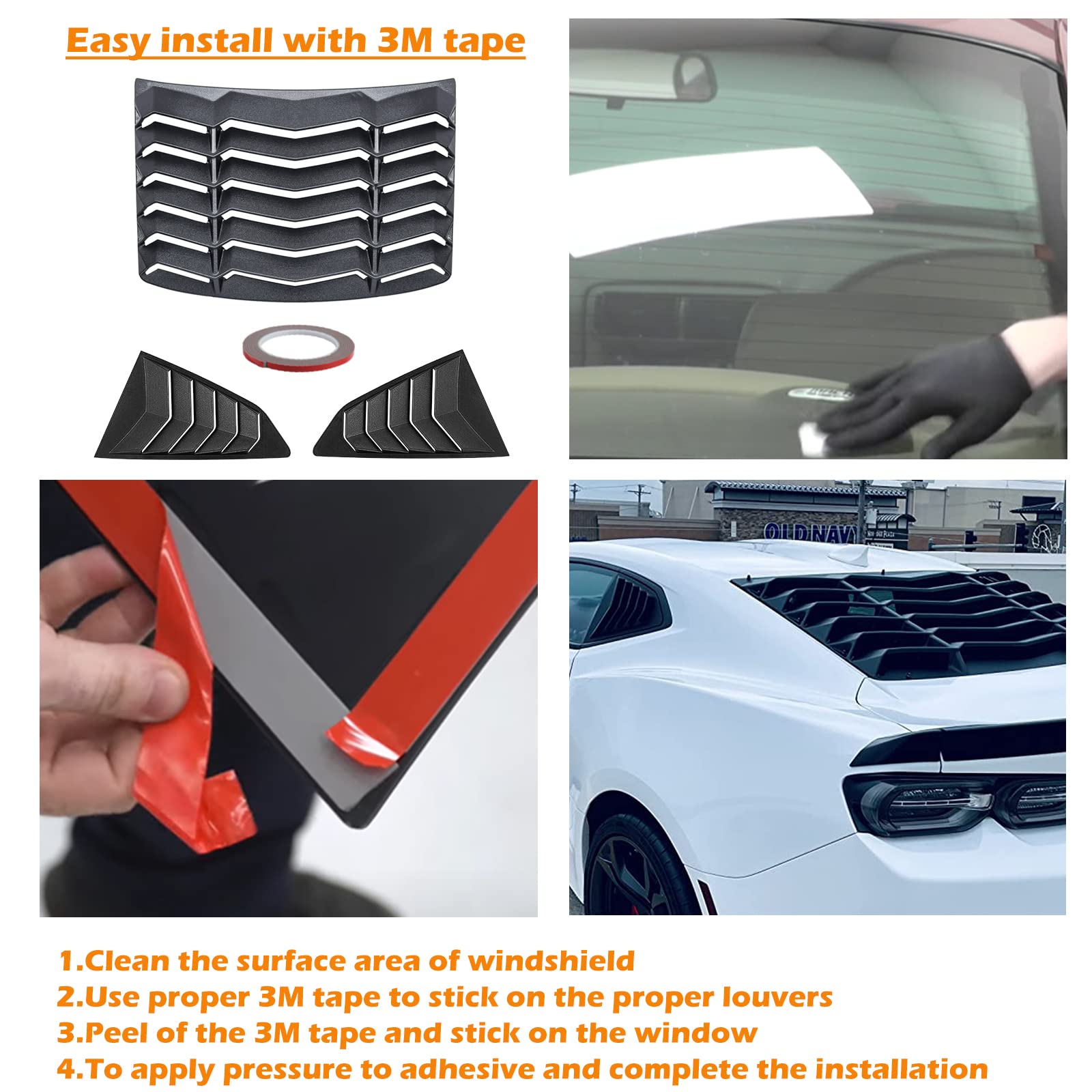 Amazon.co.jp: リアウィンドウとサイドウィンドウルーバー シボレー