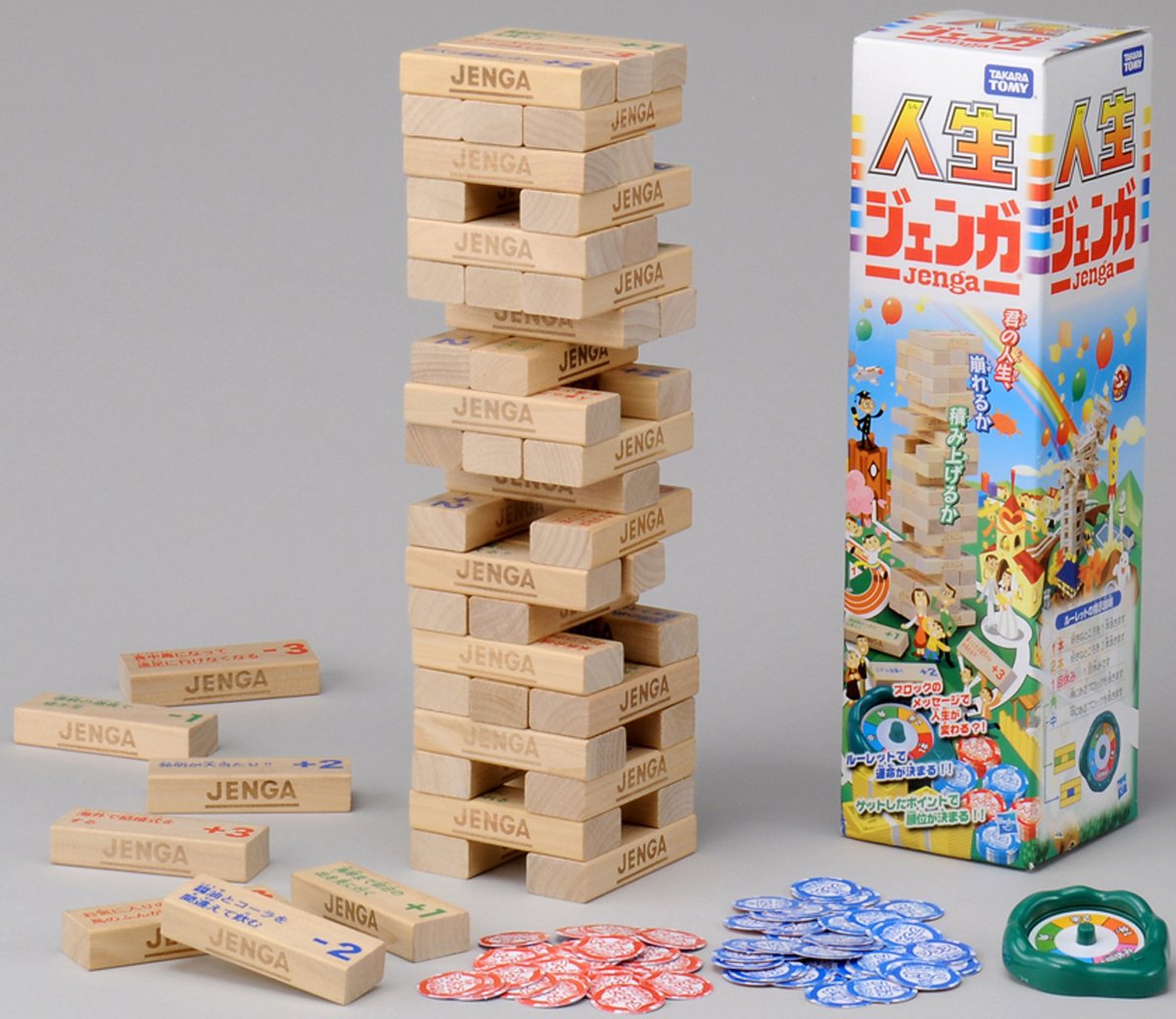 Amazon.co.jp: Takara Tomy Life Jenga W3.1 x H11.4 x D3.3 inches