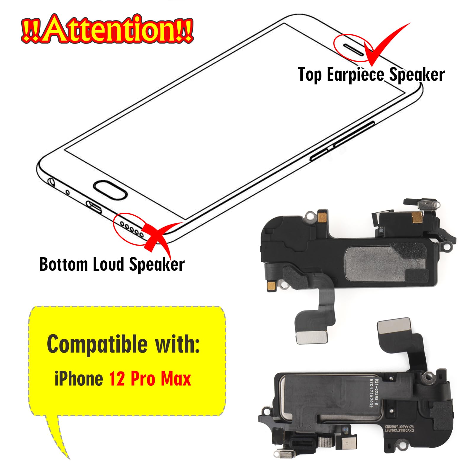 Amazon.co.jp: iPhone 12 Pro Max用イヤホンスピーカー フレックス