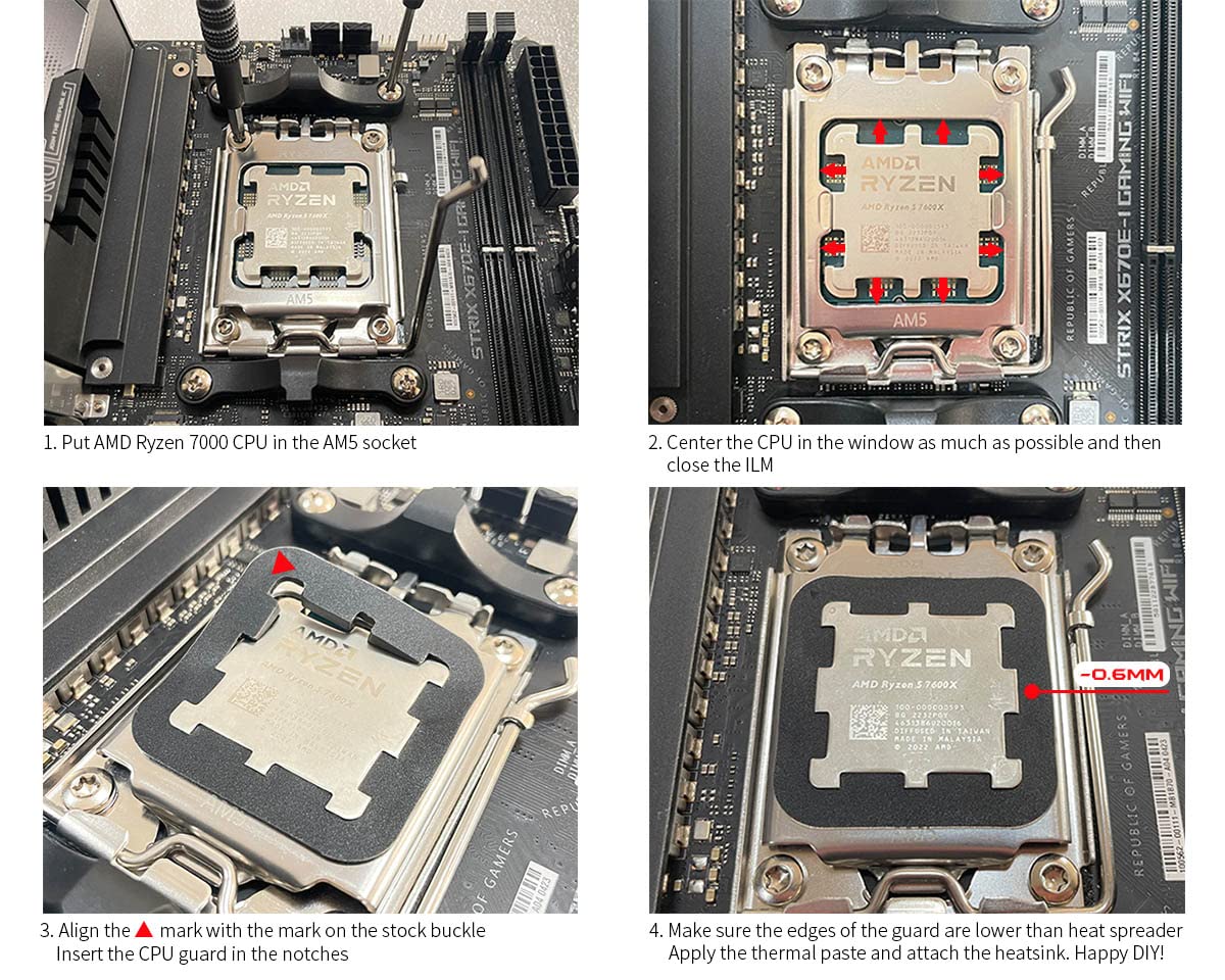 Amazon.com: ElecGear CPU Thermal Paste Guard Work with AMD Ryzen