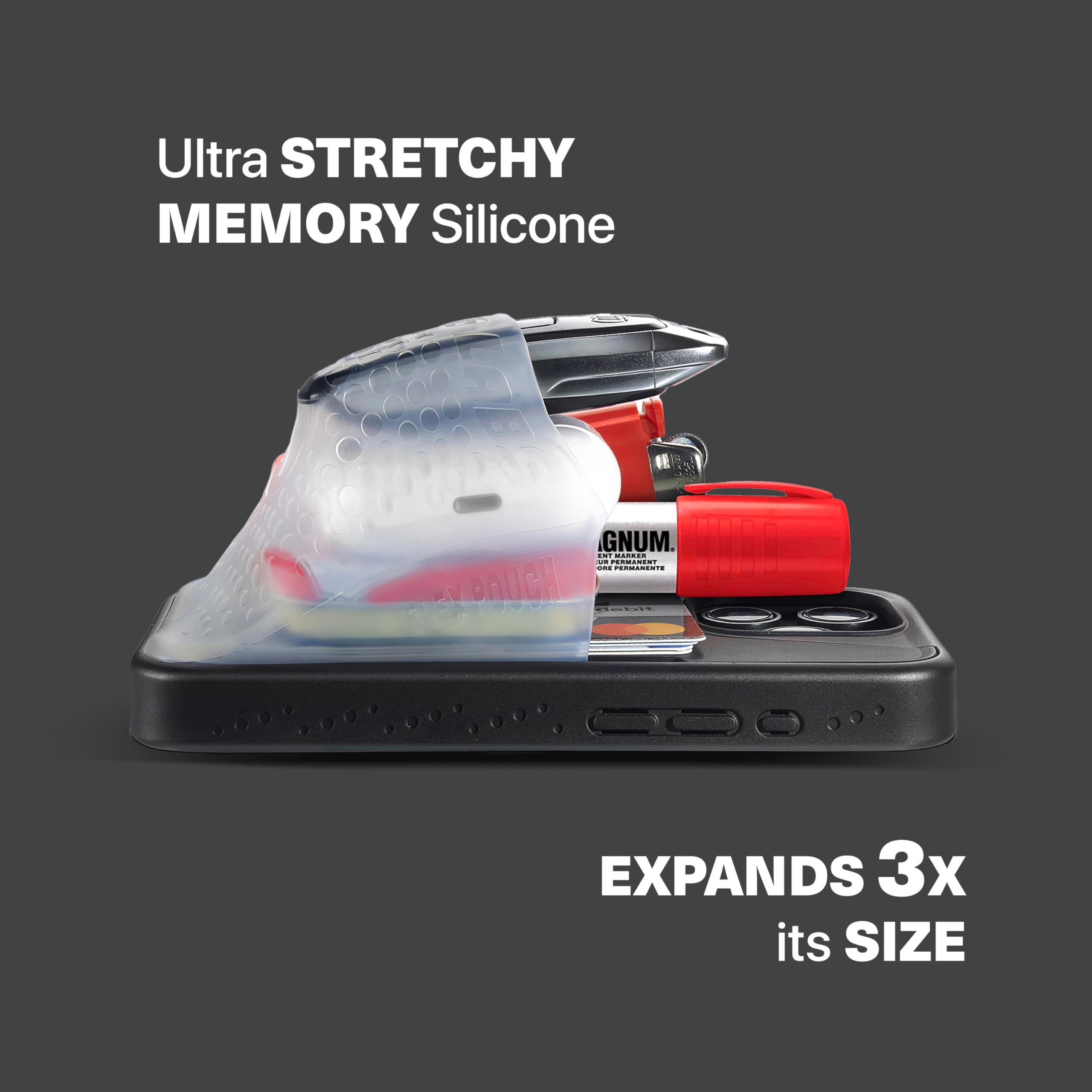 Amazon.com: Ninja Labs Flex Pouch Phone Case (Stretches to Hold 30