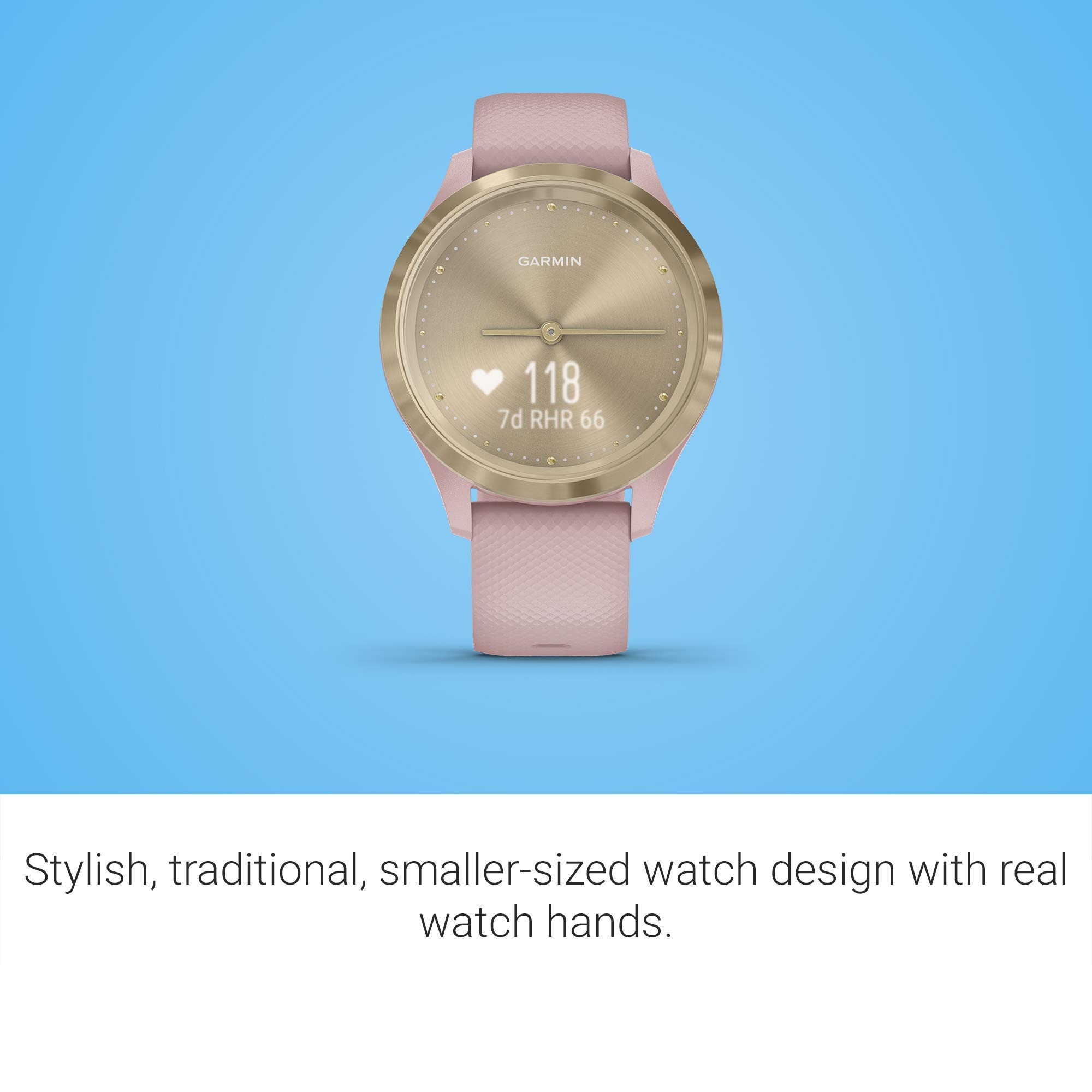 Amazon.com: Garmin vivomove 3s, Smaller-Sized Hybrid Smartwatch