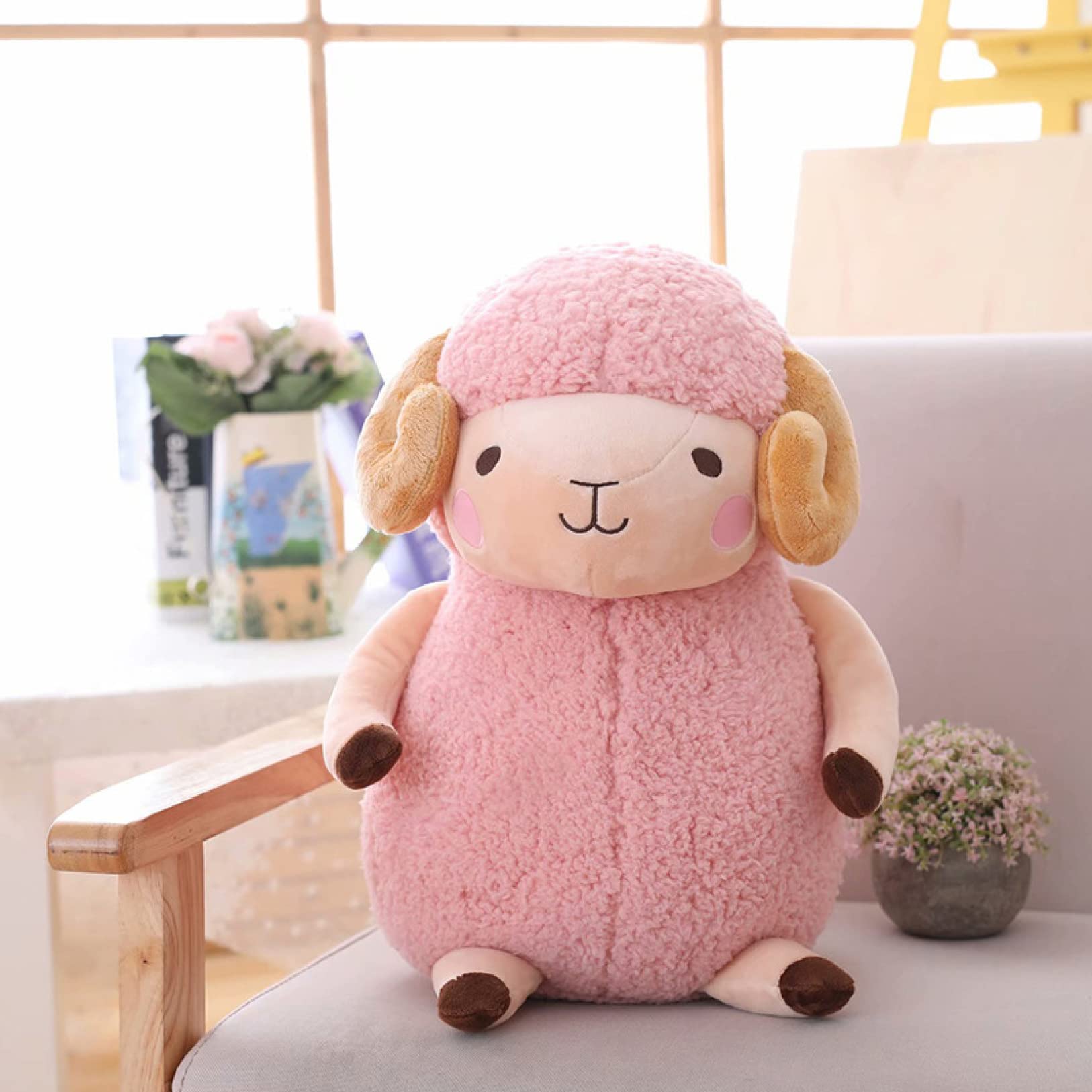 Amazon.co.jp: [LSDZW] ぬいぐるみ 羊 ピンク 可愛い ひつじ 動物