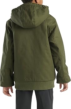 Amazon | Carhartt ボーイズ ジップフロント フランネル キルト裏地