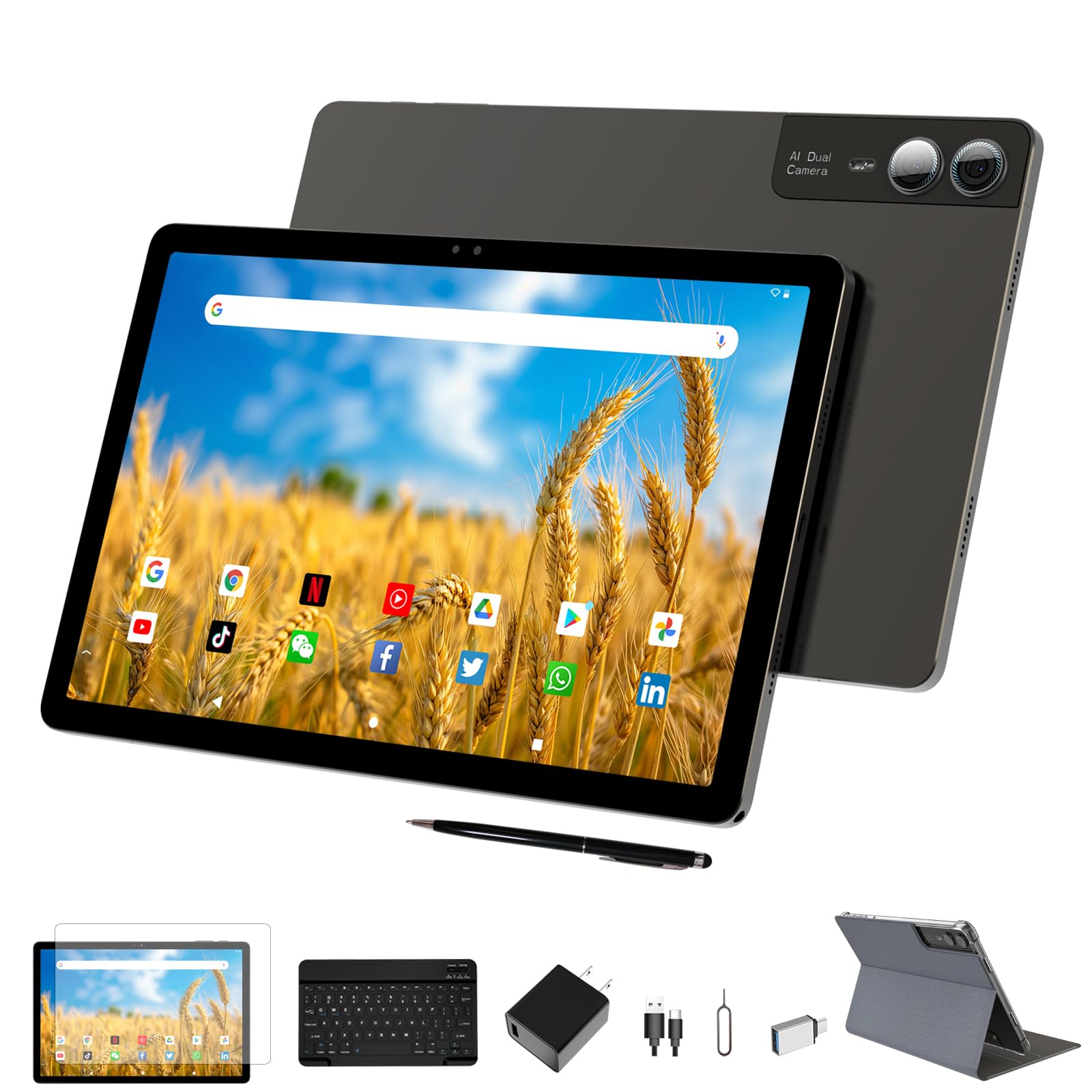 Amazon.com : 2026 Latest 11 inch Tablet Android 14 2000 * 1200 2K