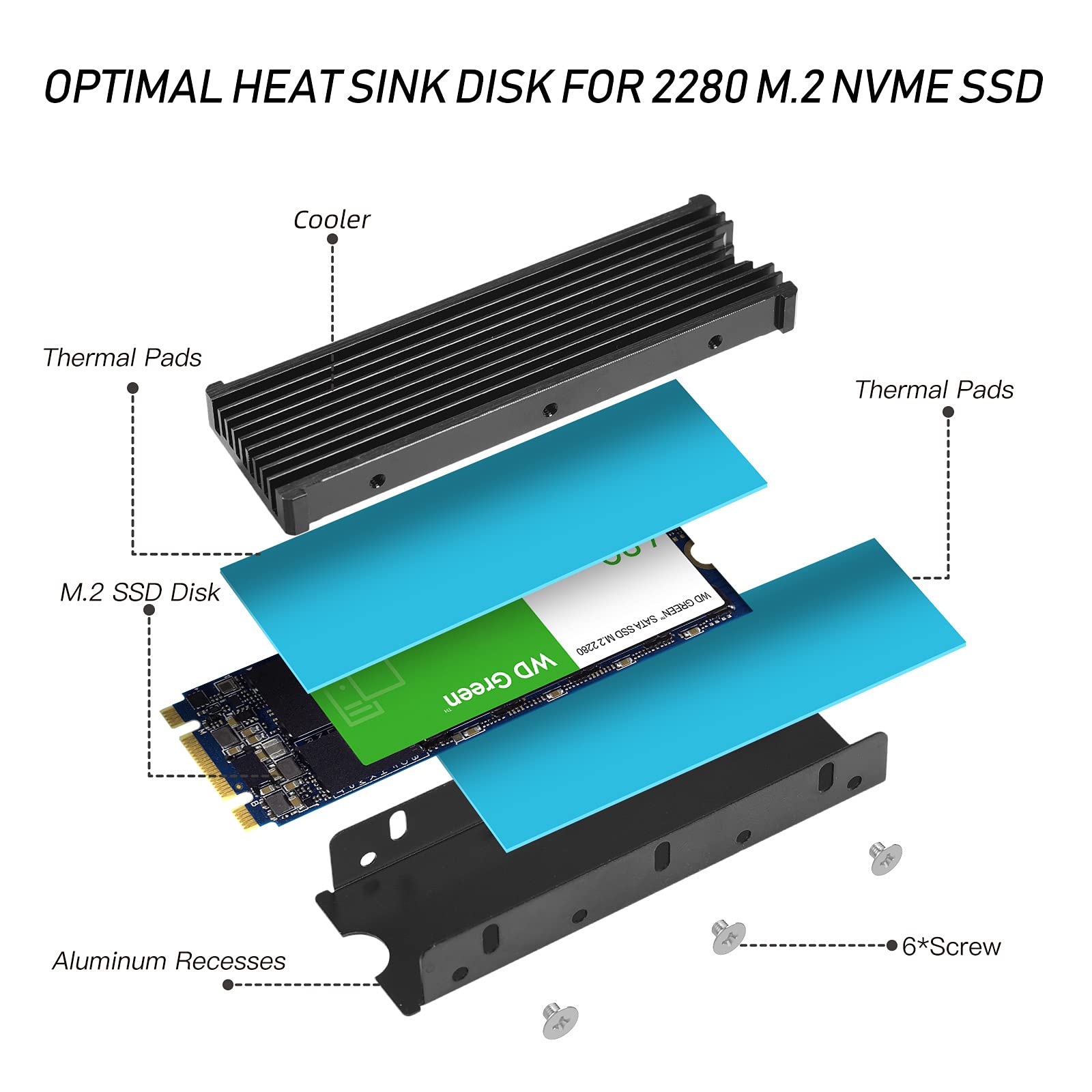 Amazon.com: M.2 PS5 SSD NVMe Heatsink for Samsung 990 980 Pro 970