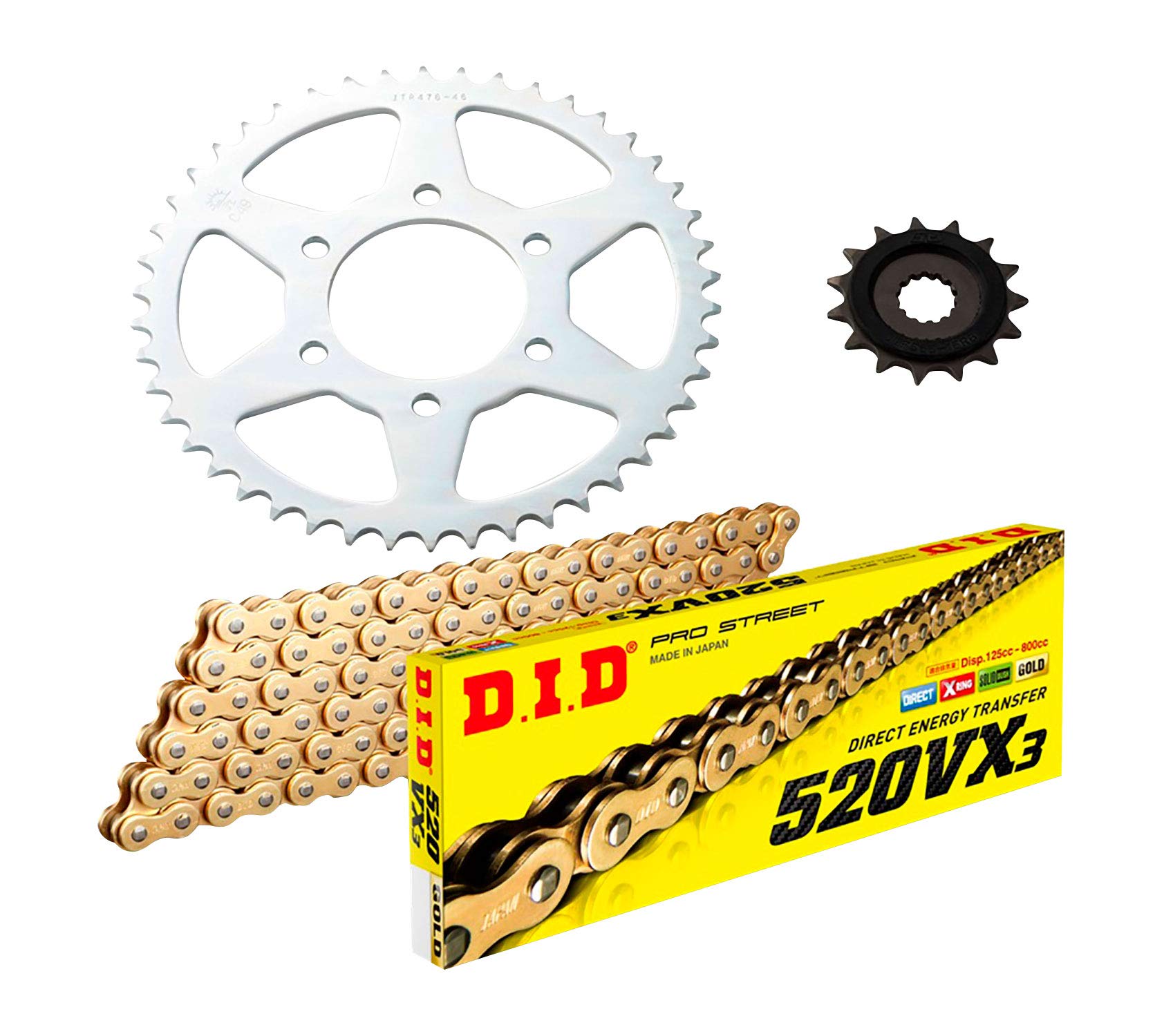 Amazon | D.I.D(大同工業) F/Rスプロケット 3点交換キット DK-08G