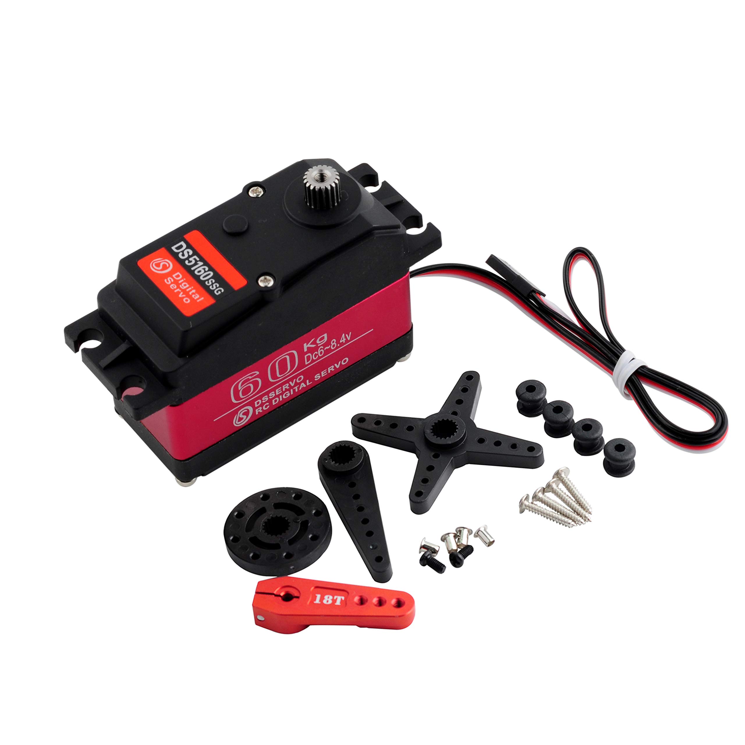 Amazon.com: Wishiot DS5160SSG 60kg Servo RC Digital Servo DC6-8.4V