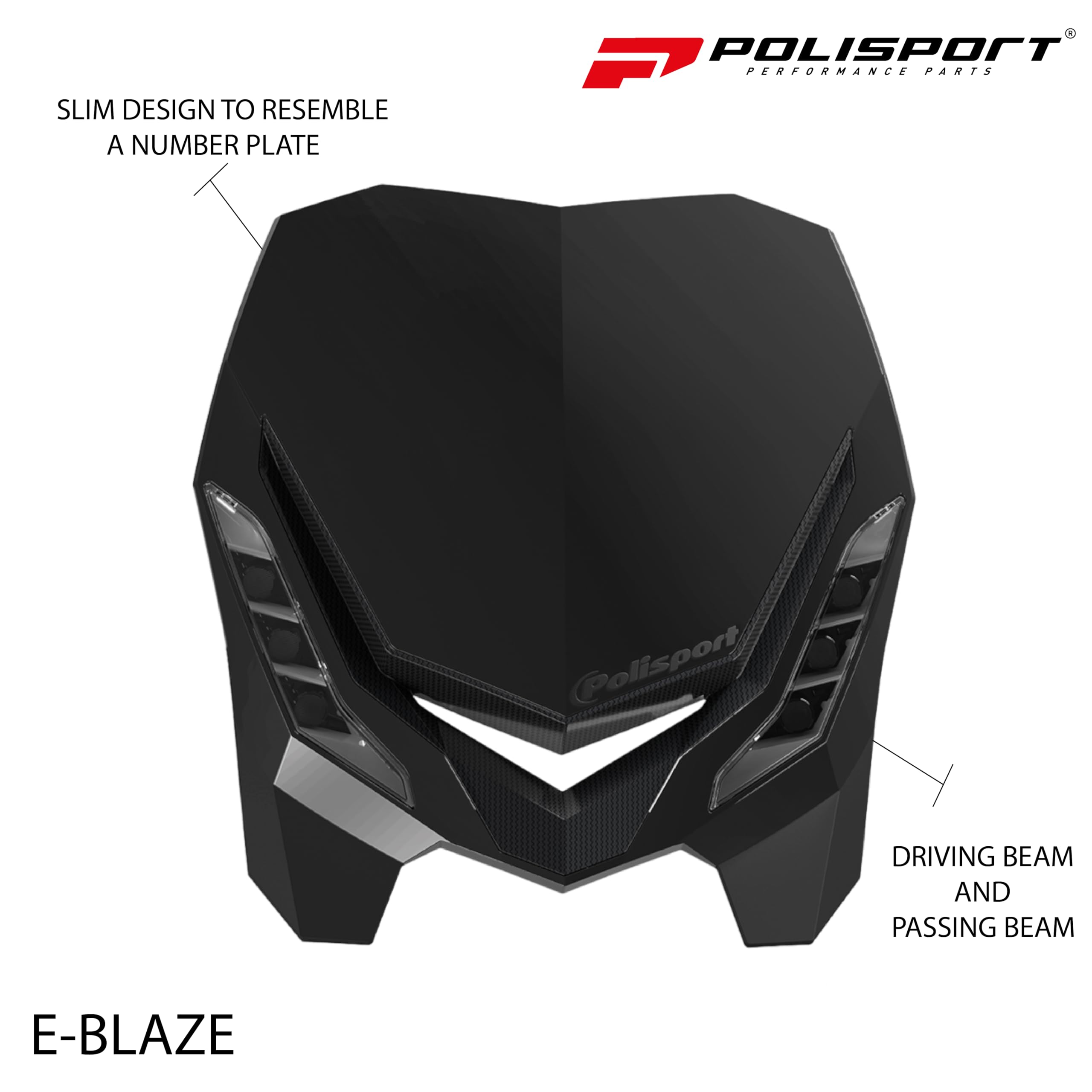 Amazon | Polisport E-Blazeヘッドライト(ブラック/ブラック) | ヘッド