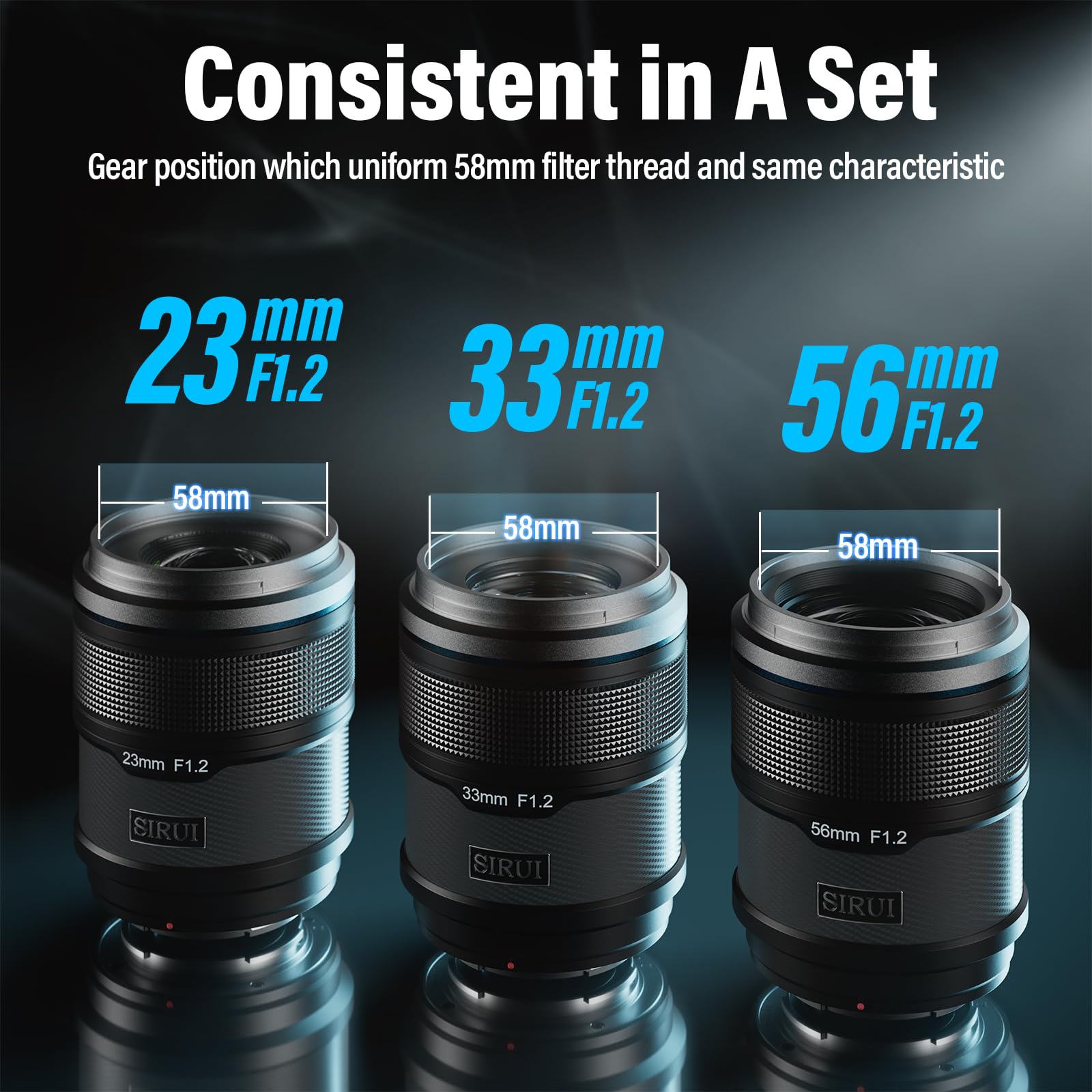 Amazon.com : SIRUI Sniper APS-C Autofocus Lens Set, 23mm, 33mm