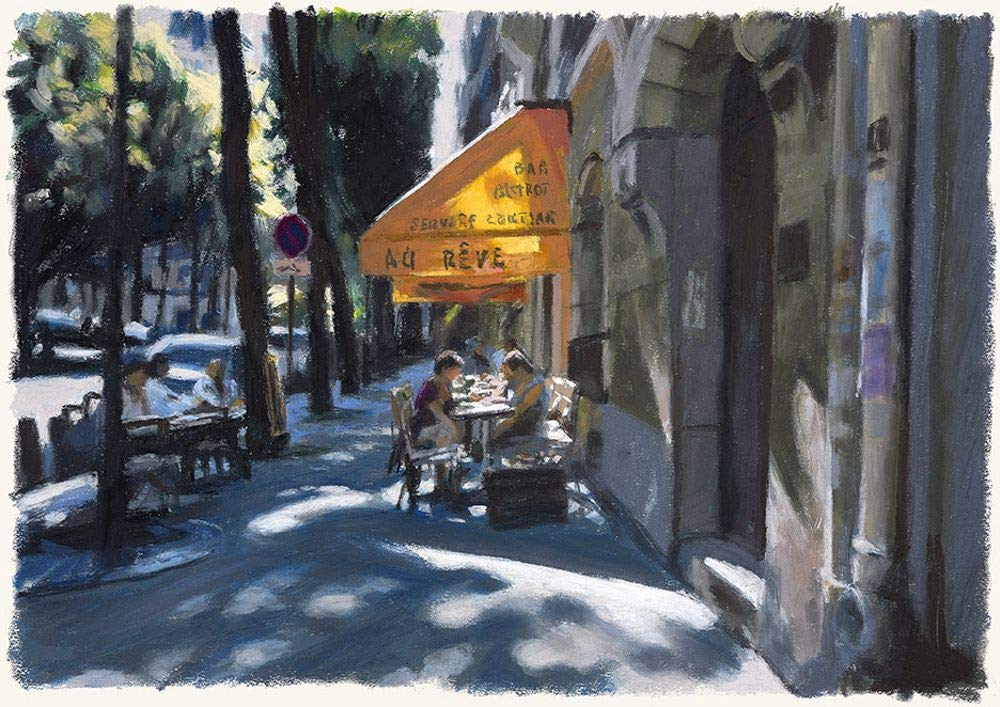 Amazon.co.jp: セイ・ハシモト「木もれ陽のカフェ」 版画 : ホーム