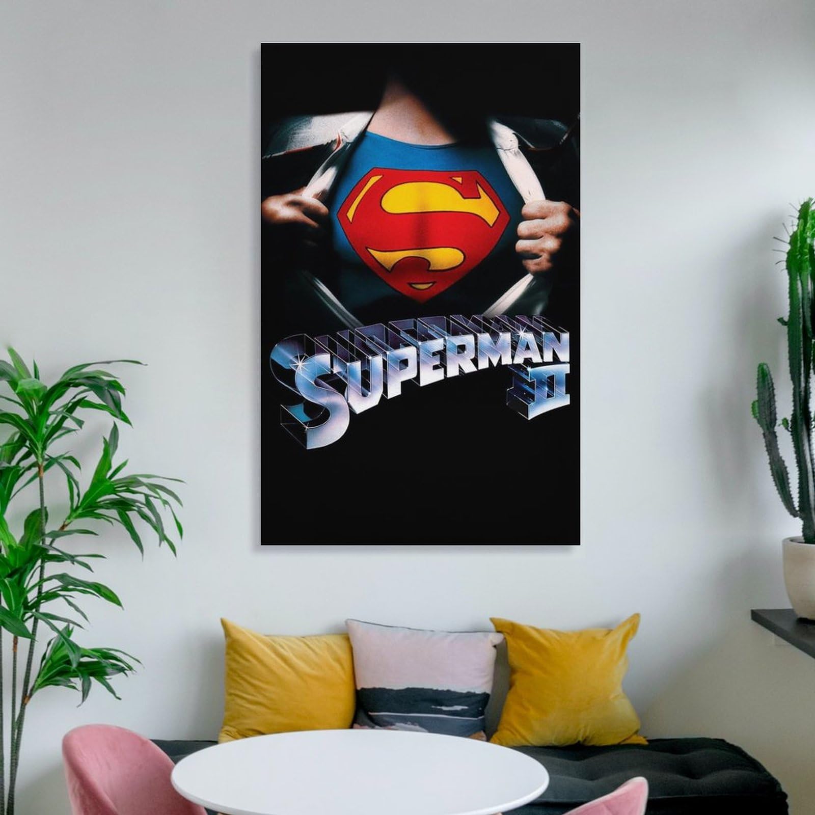 Amazon.co.jp: 映画ポスター スーパーマン キャンバスアートポスターと