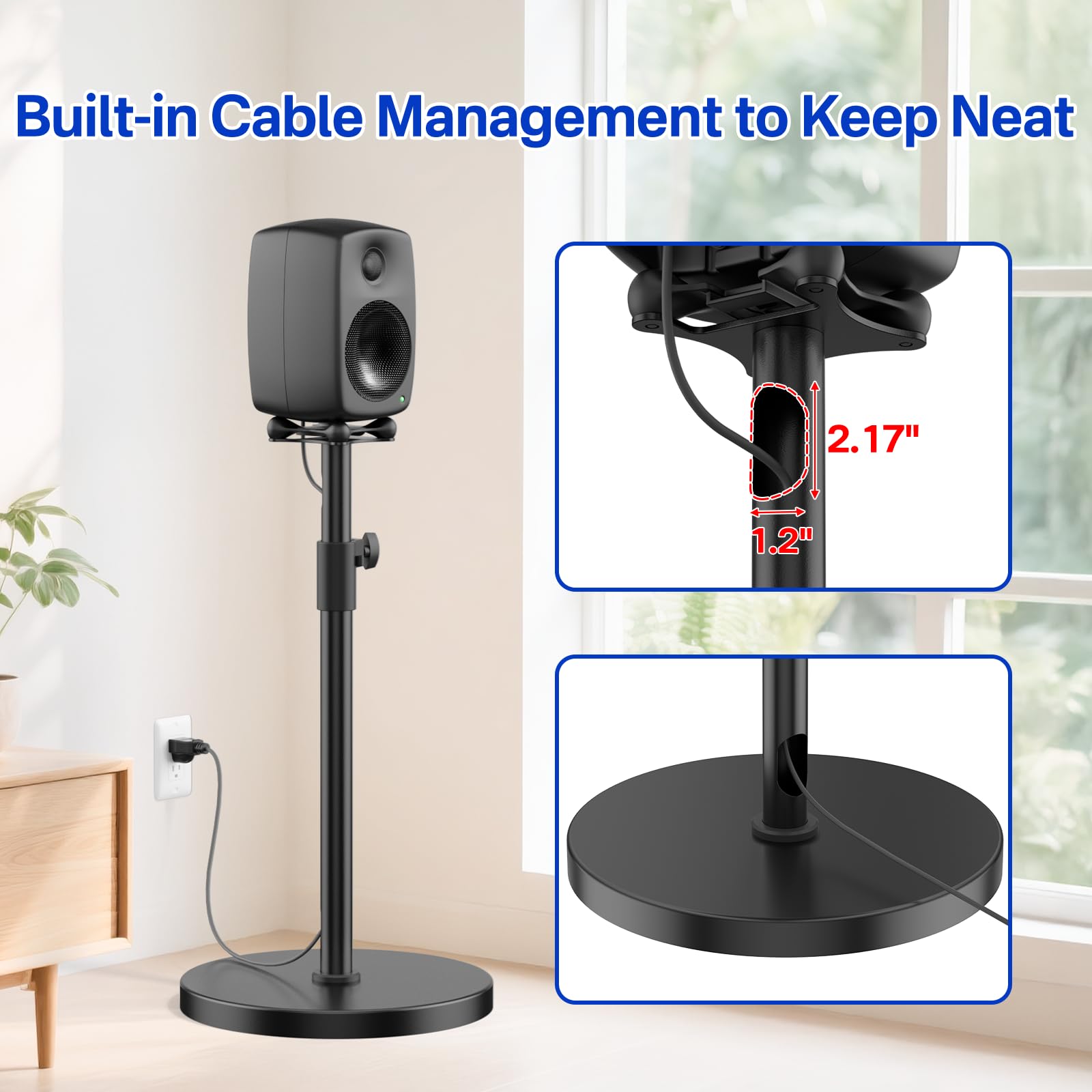 Amazon.co.jp: Genelec G One 8010A スピーカースタンド ケーブル管理