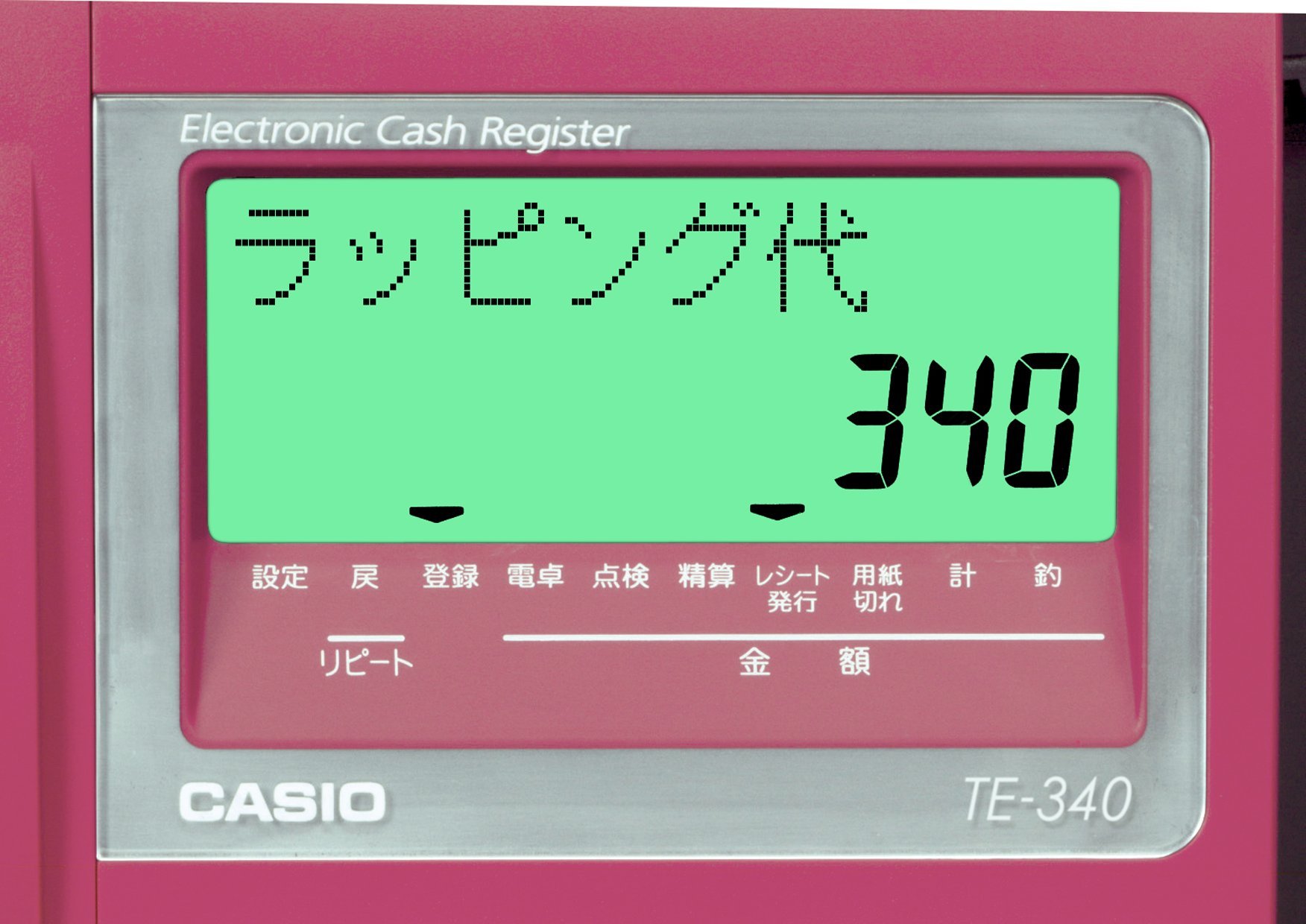 CASIO TE-340 キャッシュレジスター 赤