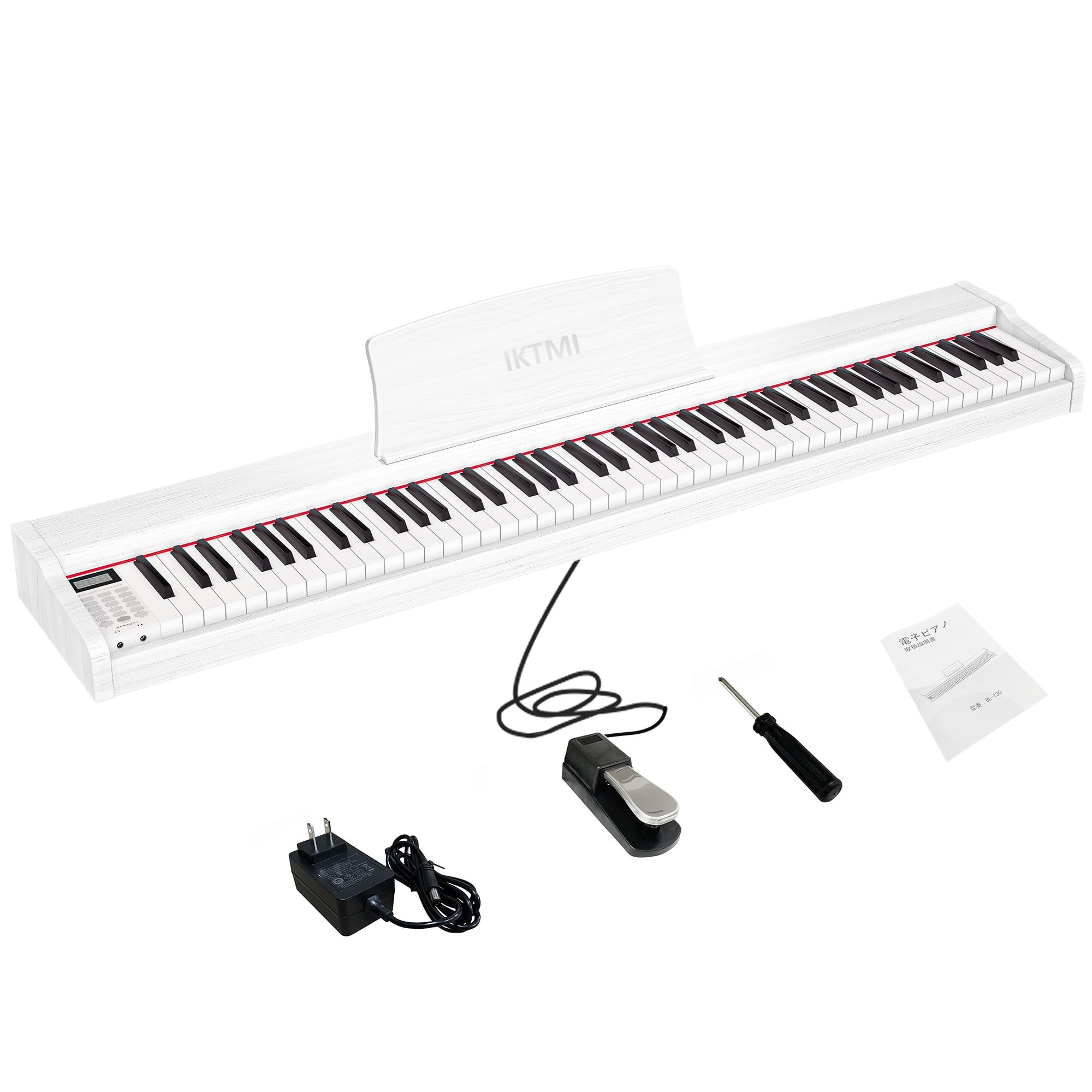 Amazon | IKTMI 電子ピアノ 88鍵盤 ペダル付き 木製 キーボード ピアノ