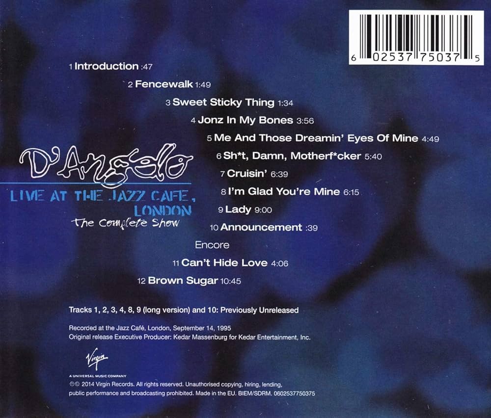 D'Angelo - Live At The Jazz Cafe, London [Explicit] - Amazon.com Music