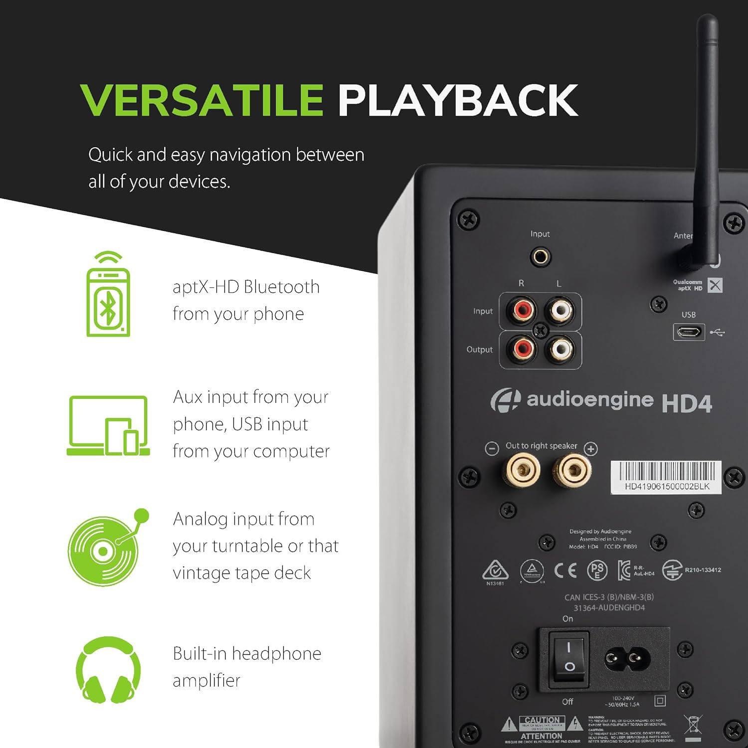 Amazon.co.jp: 【国内正規品】Audioengine オーディオエンジン HD4