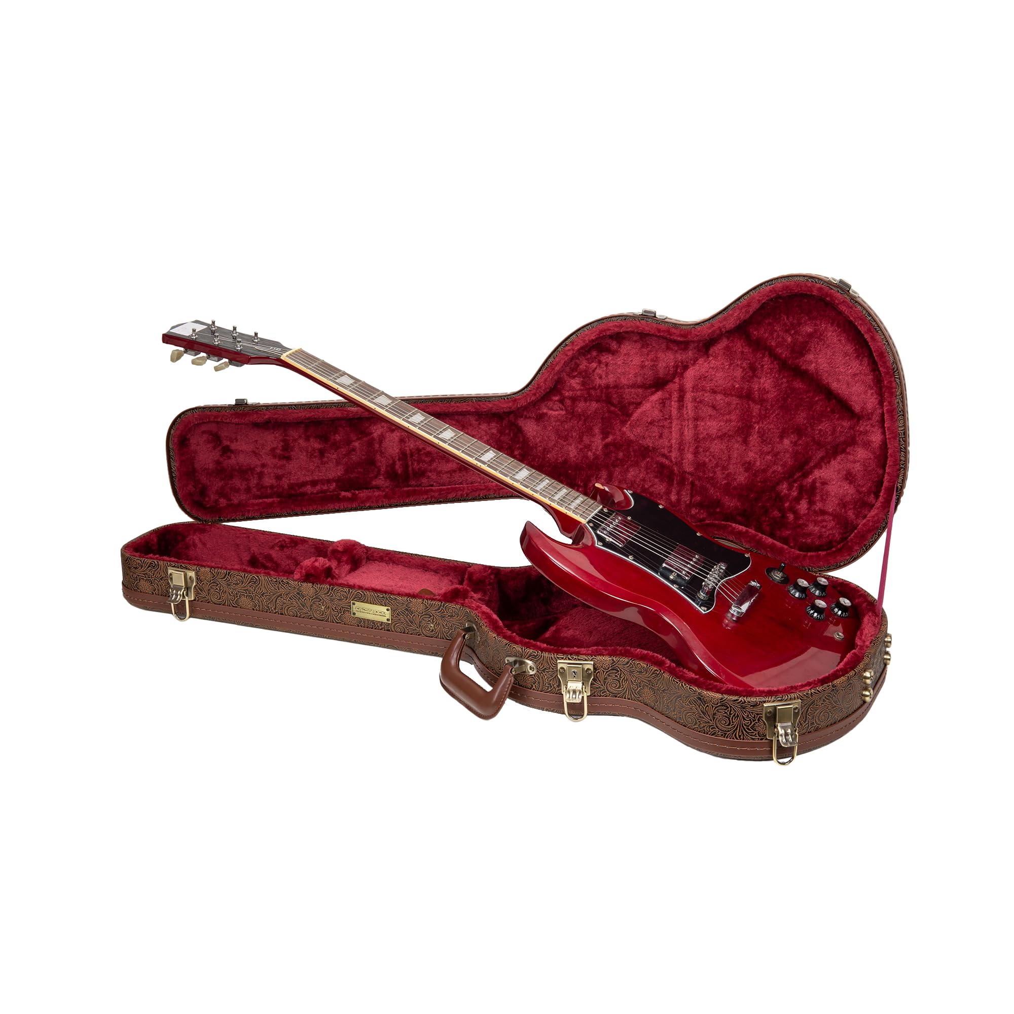 Amazon.com: Crossrock Wooden Electric Guitar Case for Gibson SG