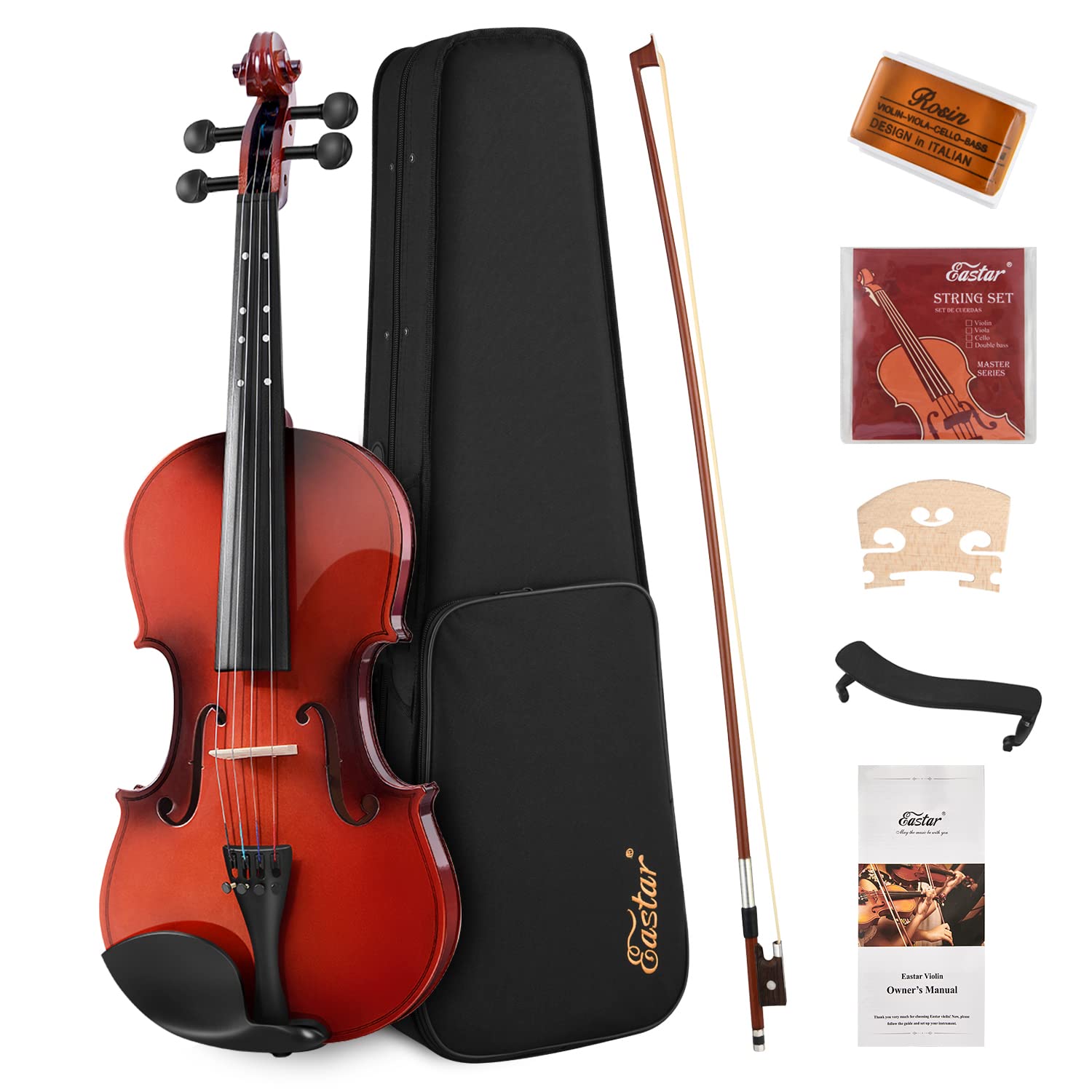 Amazon.com: Eastar 1/2 Violin Set for Beginners, Half Size Fiddle