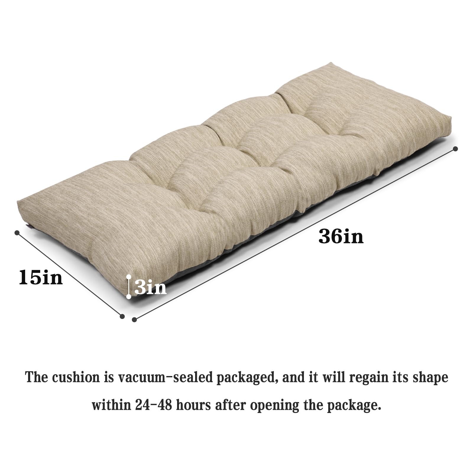 Amazon.com: baibu 36 Inch Classic Solid Color Bench Cushion with
