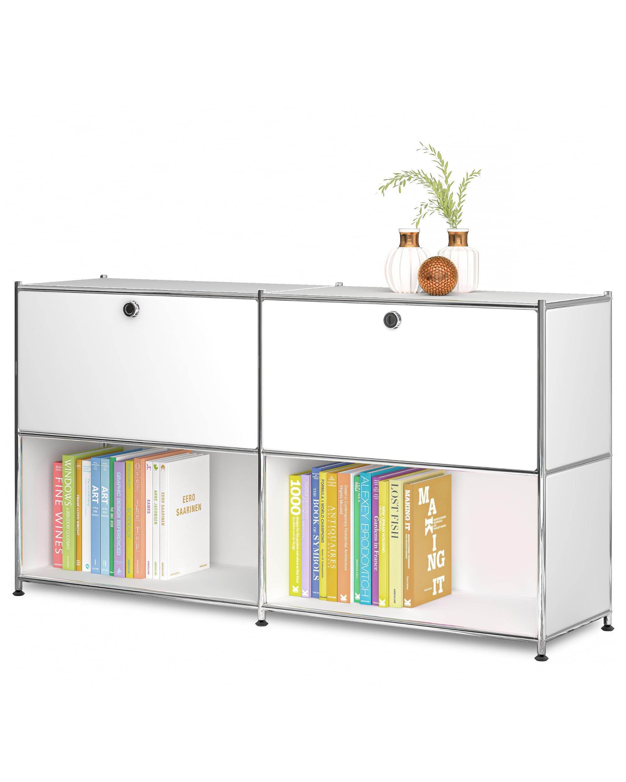 Amazon.co.jp: SimpLink サイドボード 金属製 キャビネット 幅152cm