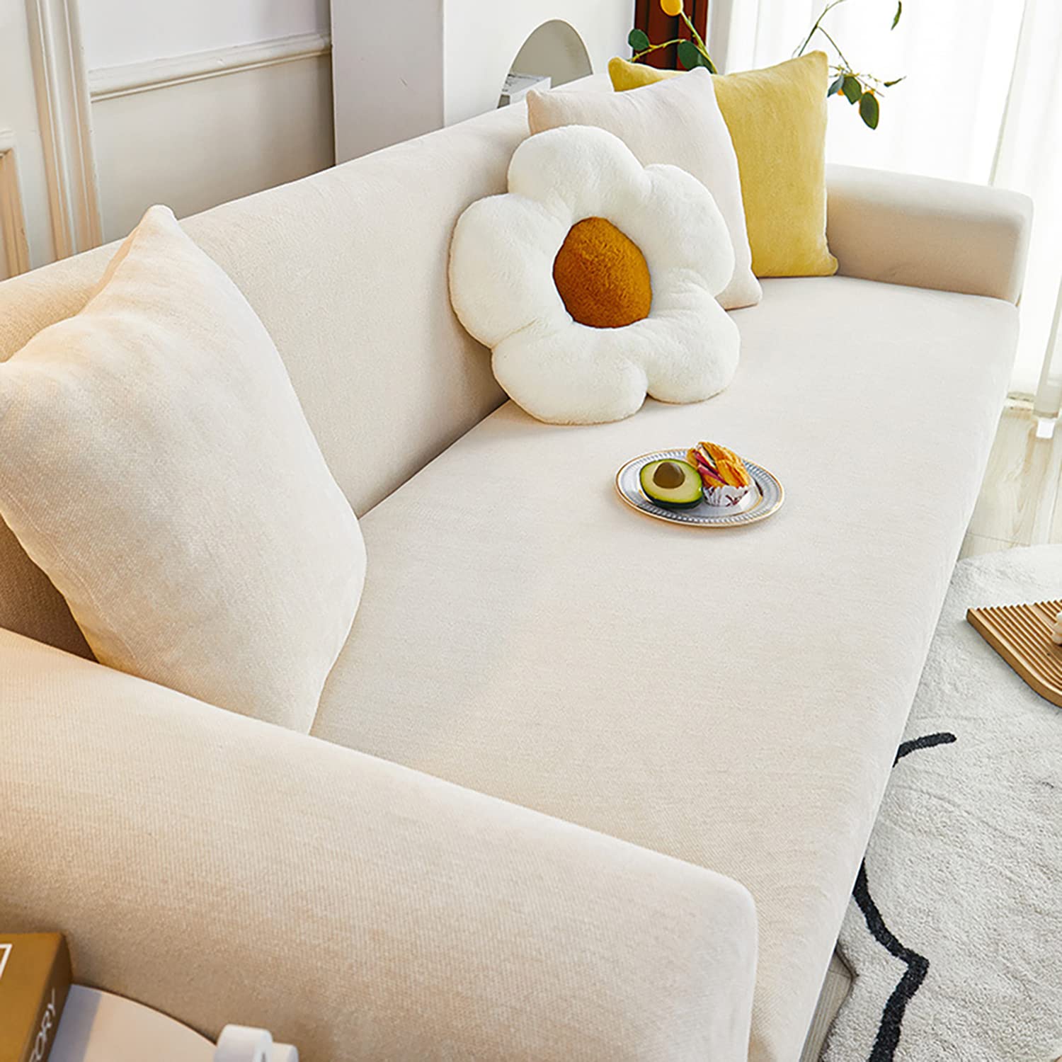 Amazon｜シェニール織 ソファーカバー 一体型 1人 2人 3人 4人 5人掛け