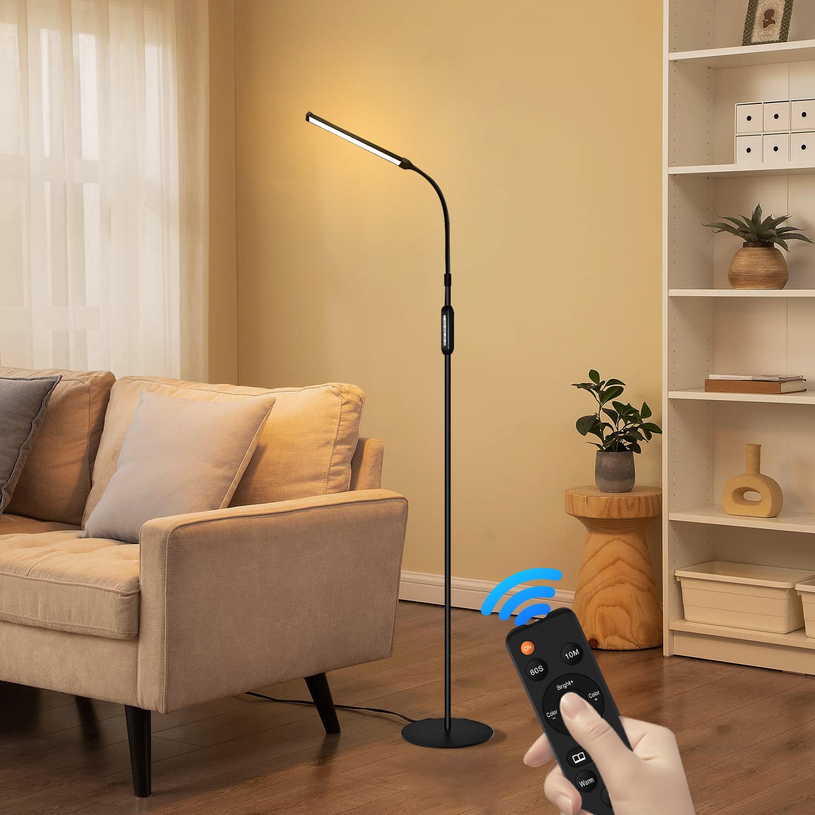 Amazon.co.jp : 【リモコン付き】Bamouskon フロアランプ led 18W 高