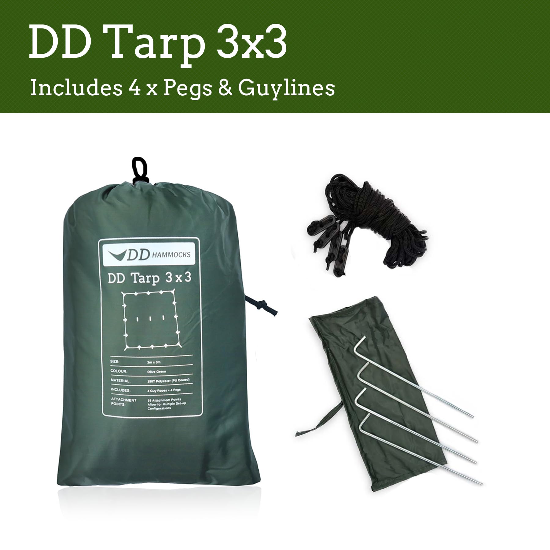 Amazon | DD Hammocks DD タープ 3×3 (サンセットオレンジ）日本正規