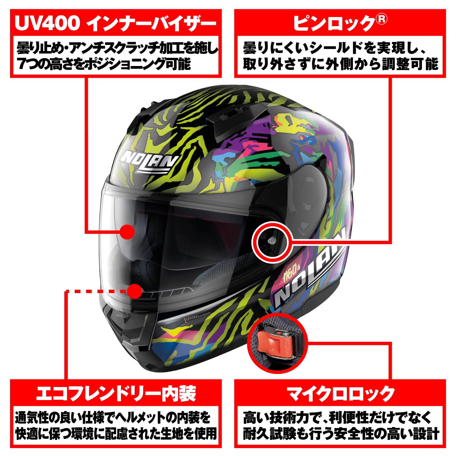 Amazon | NOLAN(ノーラン) バイク ヘルメット フルフェイス N60-6