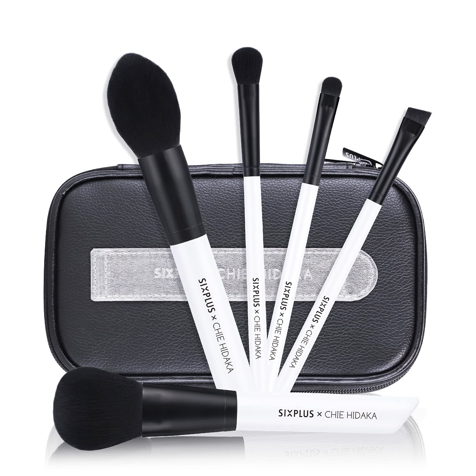 Amazon.co.jp: SIXPLUS X CHIE HIDAKA メイクブラシ5本セット Black
