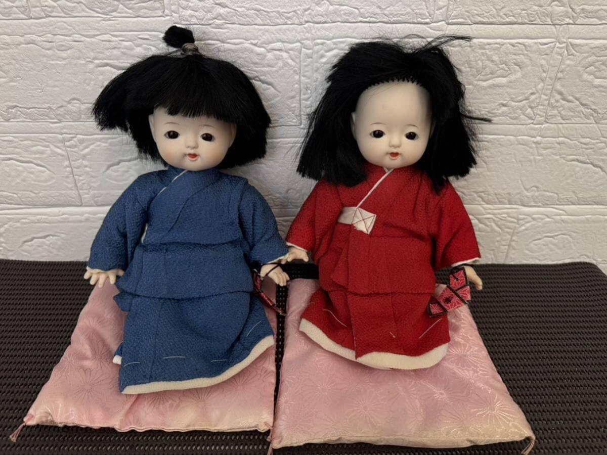 Amazon.co.jp: 京おさな日本 人形 女の子 と男の子セット アンティーク