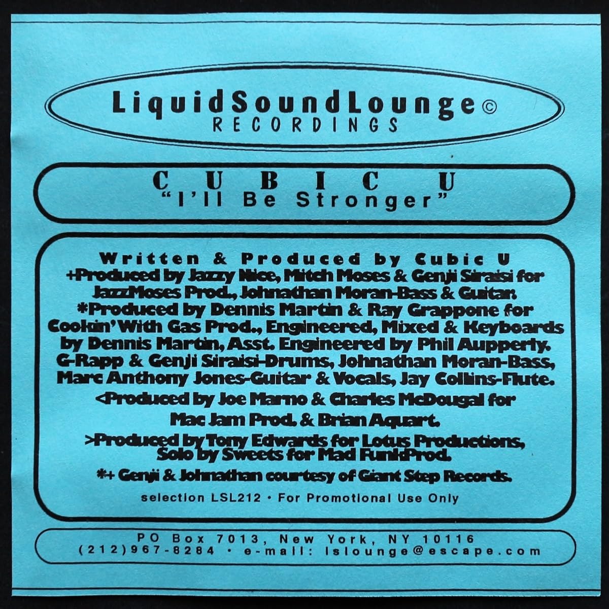 Amazon.co.jp: CD/Cubic U/I'll Be Stronger/Liquid Sound Lounge