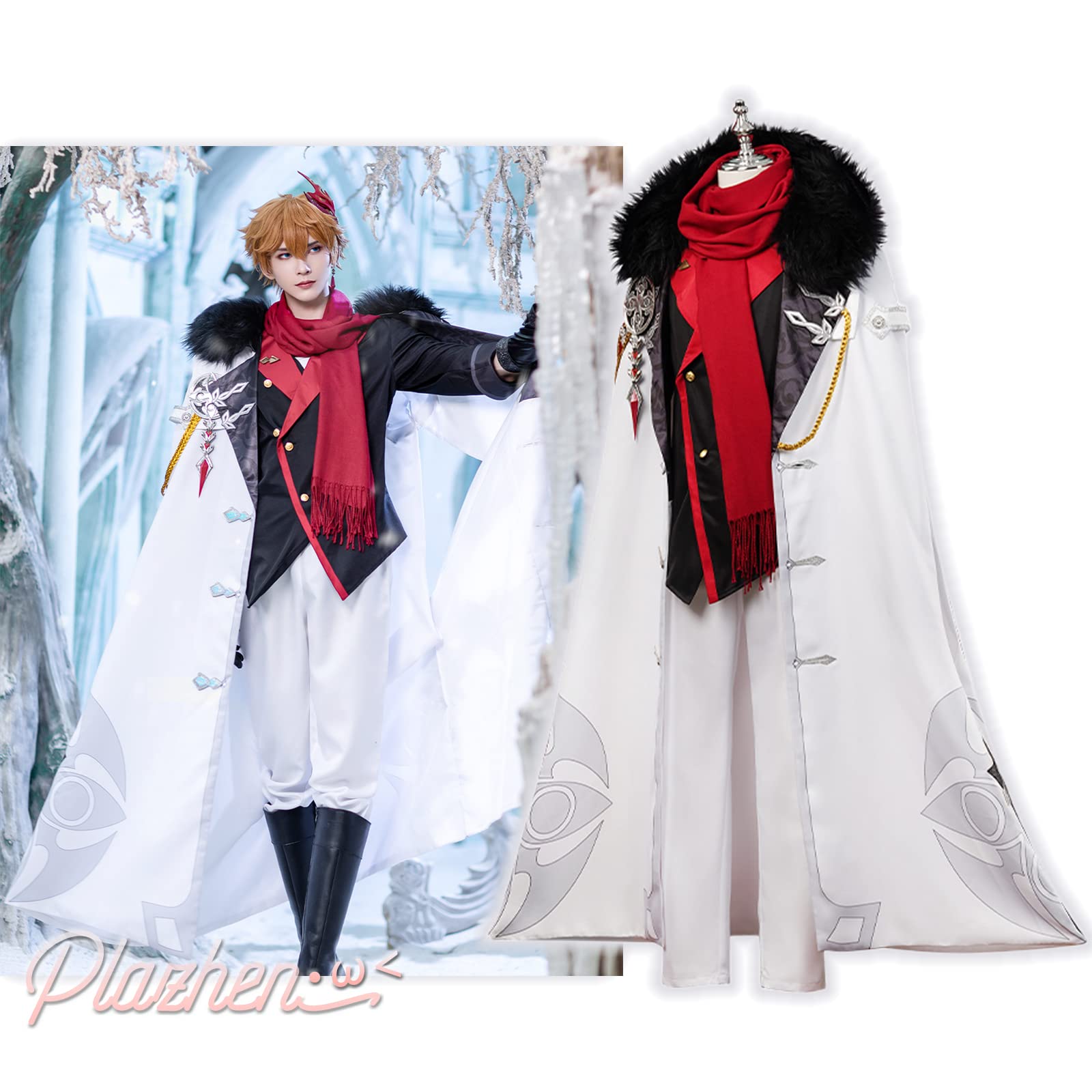 Amazon.co.jp: Plazhen 原神 タルタリヤ コスプレ衣装 仮面、耳飾り