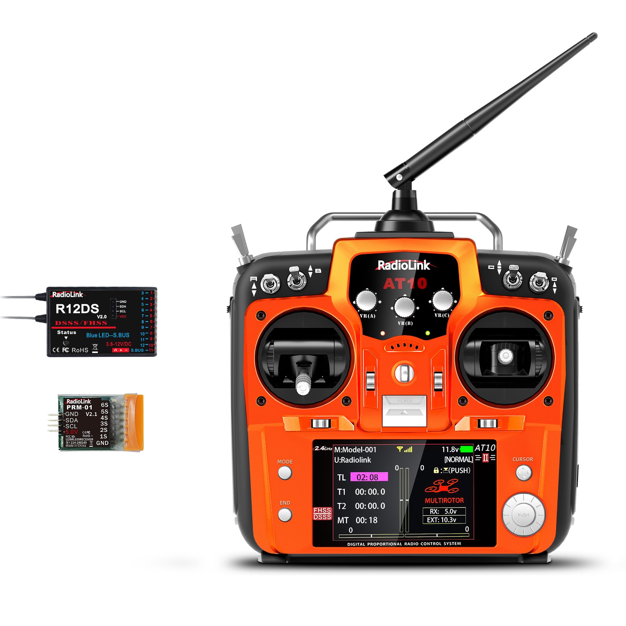 Amazon | Radiolink AT10II 12CH プロポ送信機とR12DS受信機 2.4GHz RC