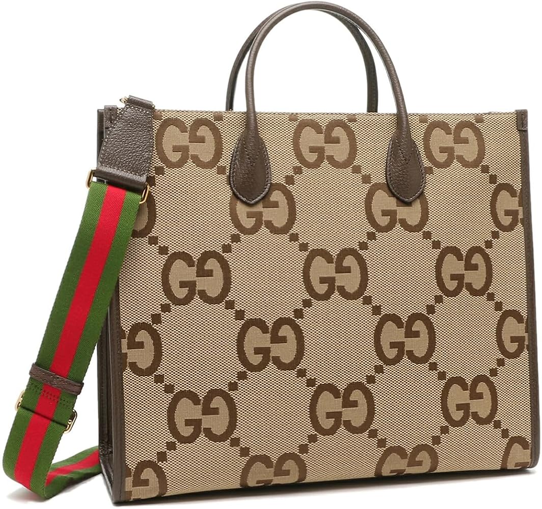 Amazon | [グッチ] トートバッグ ジャンボGG キャンバス ブラウン