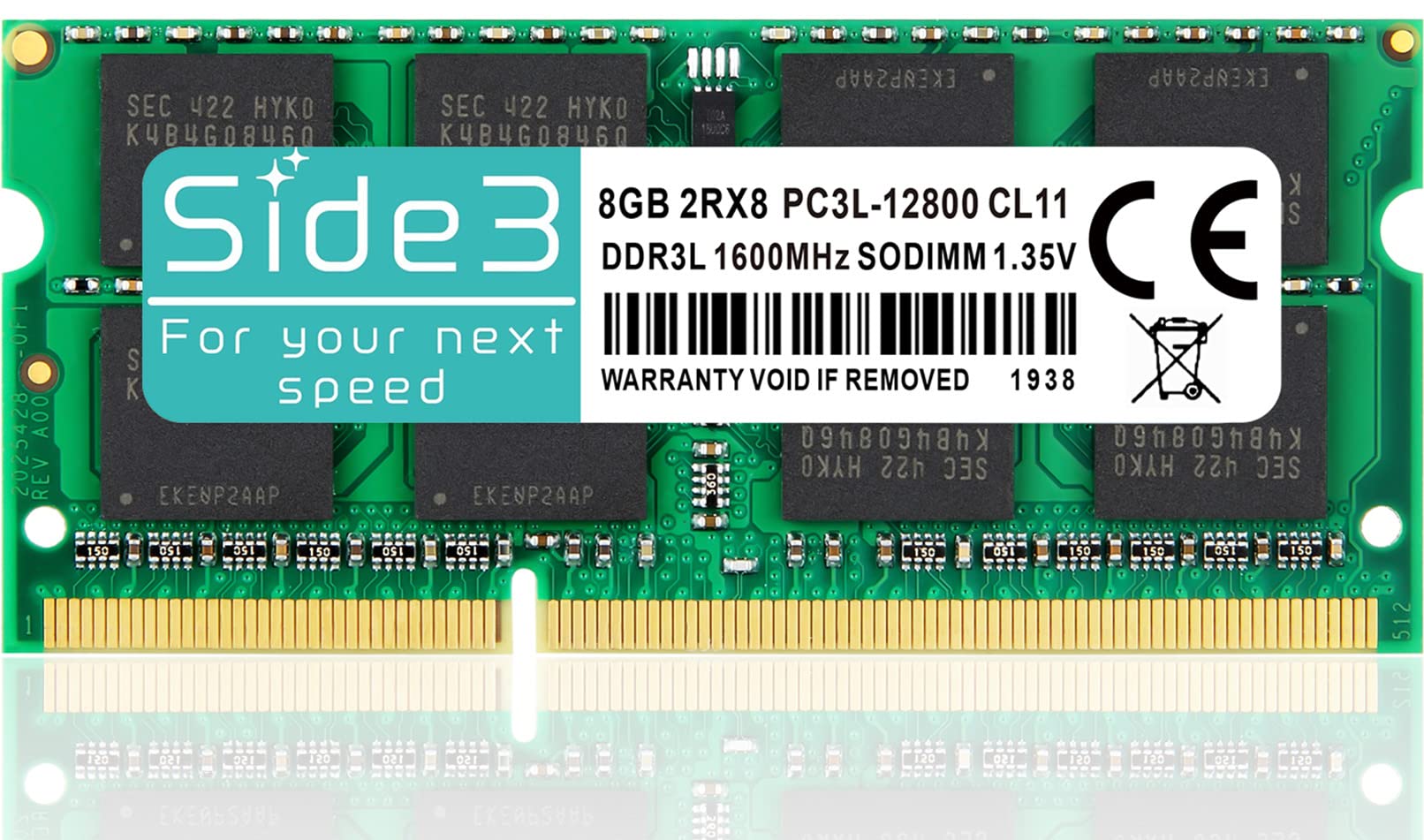 Amazon.co.jp: Side3 ノートパソコン用 メモリ DDR3L-1600 PC3L-12800