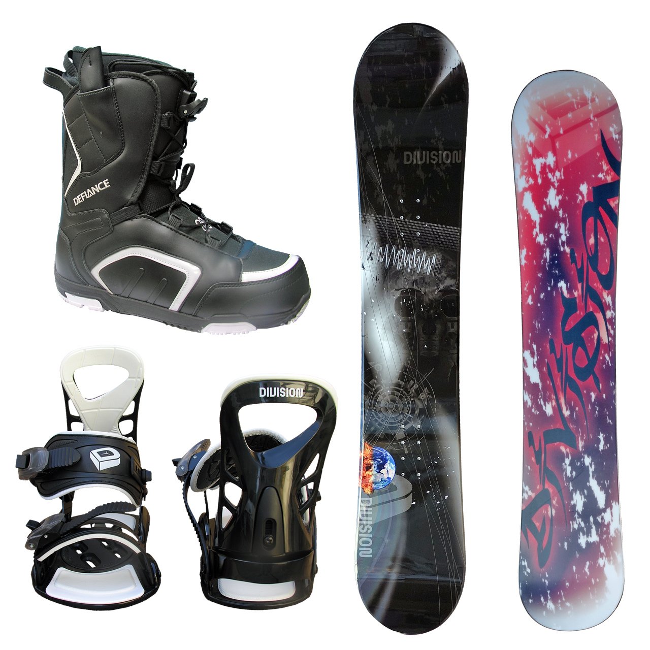 Amazon | DIVISION メンズ スノーボード3点セット 152サイズ スノボー+