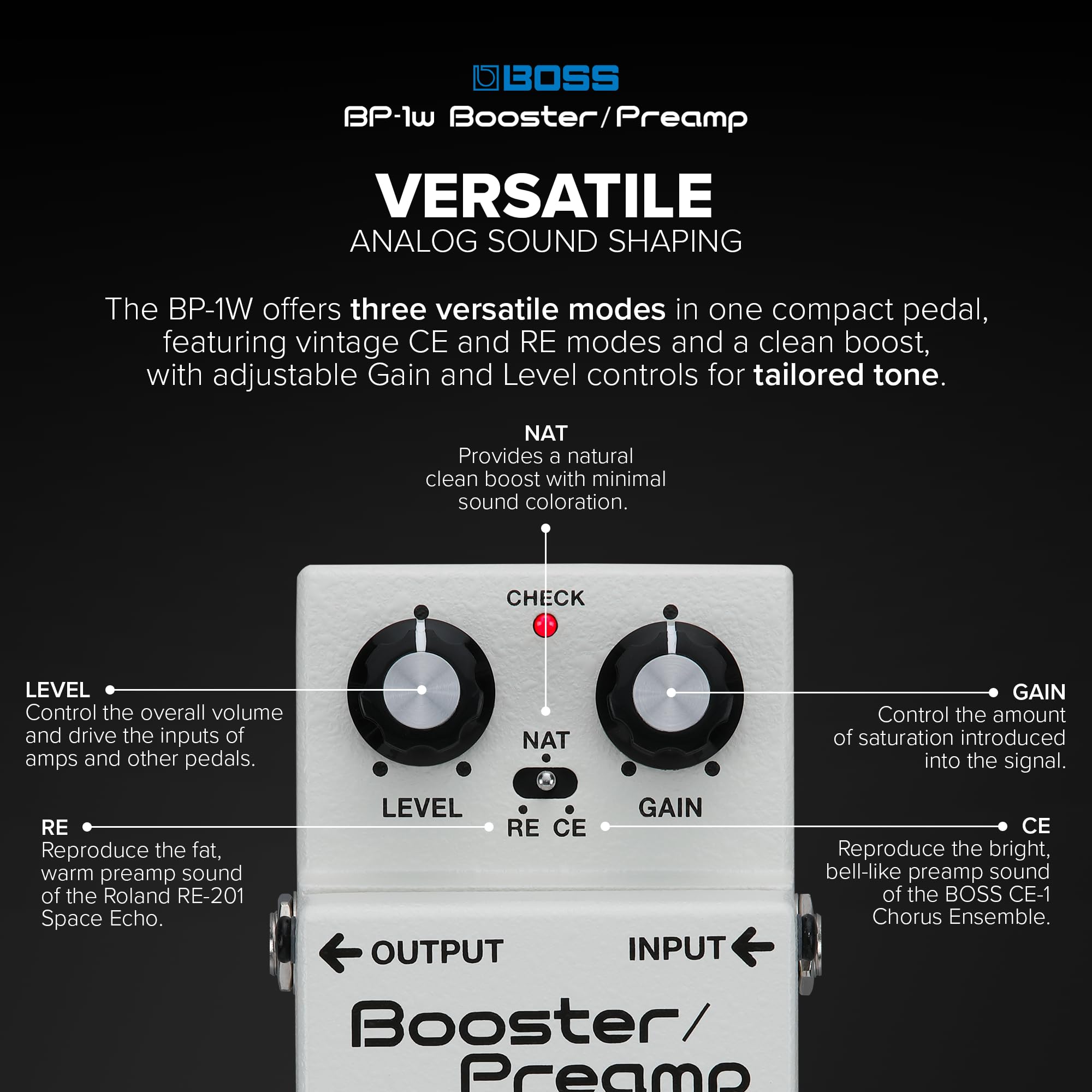 Amazon | BOSS/BP-1W Booster/Preamp ボス ブースター プリアンプ BP1W