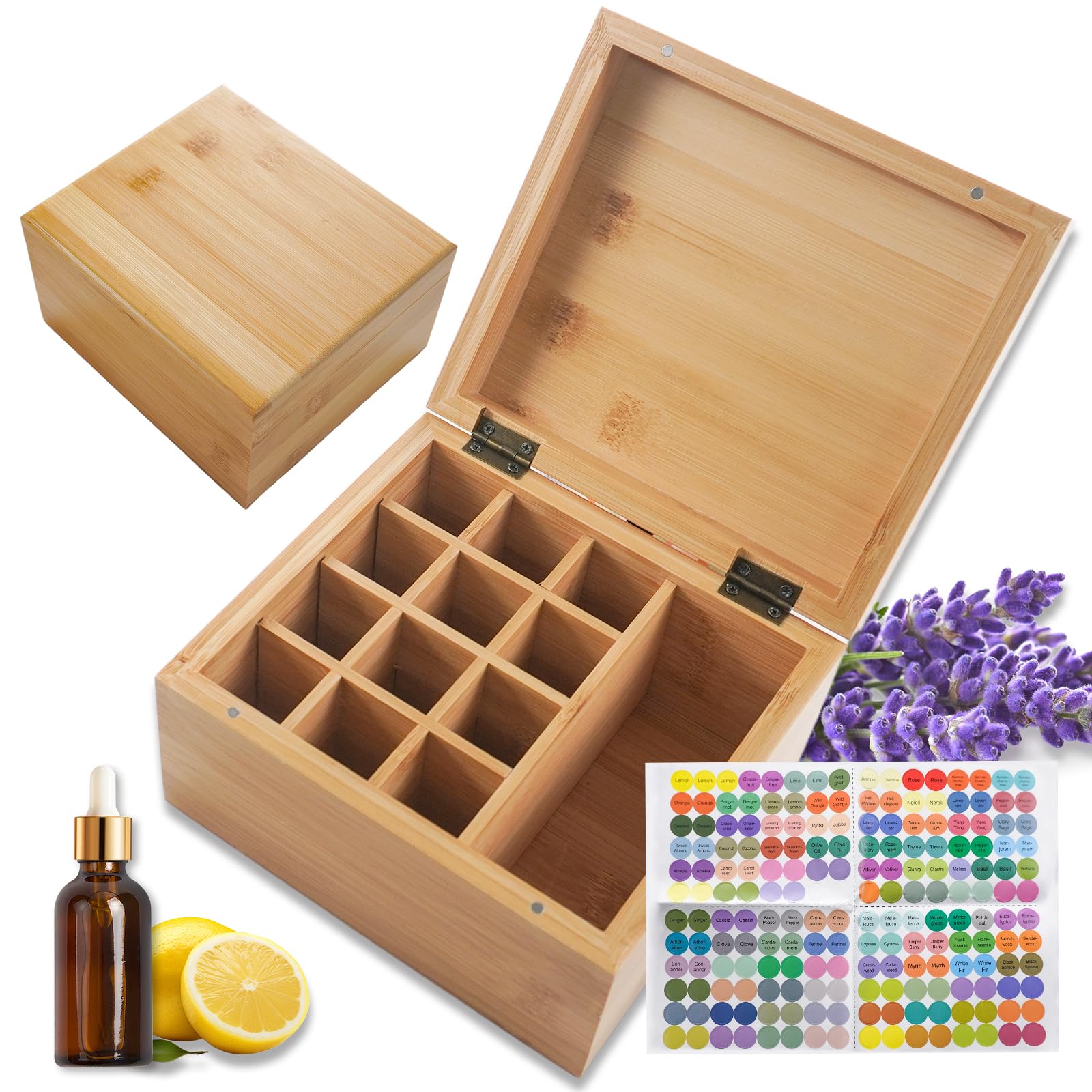 Amazon.co.jp: Pure Vie 竹製 エッセンシャルオイル 収納ケース 精油