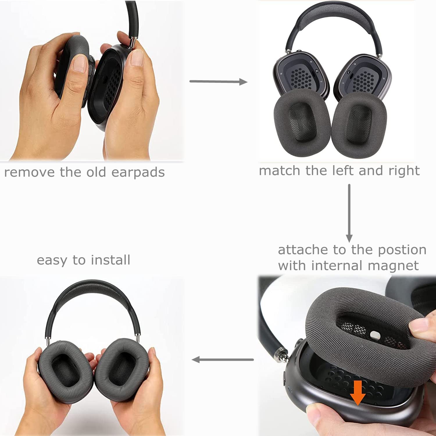 Amazon | Apple AirPods Max用イヤークッション 交換用レザー