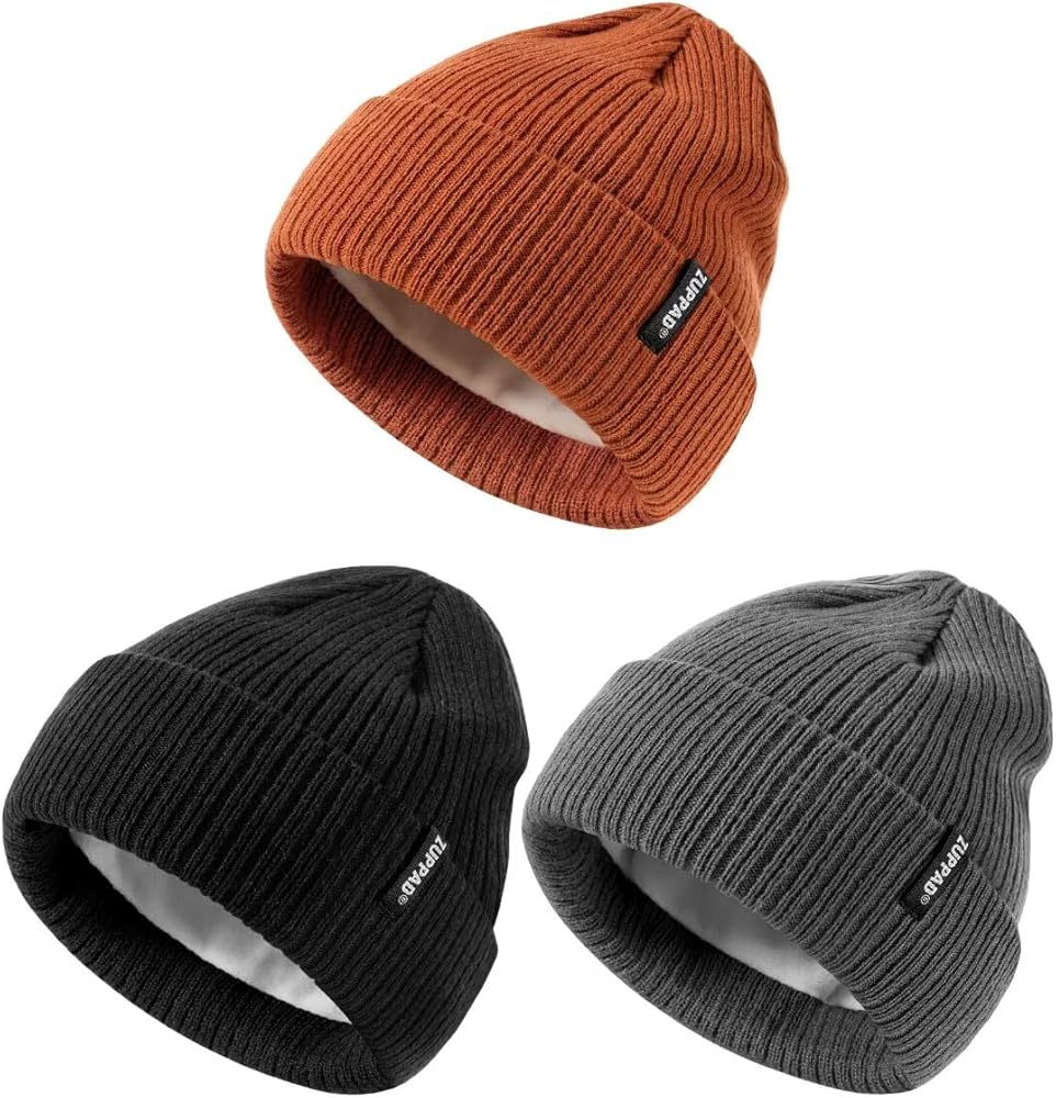 Amazon.com: ZUPPAD Baby Beanie Hats, 3-Pack Winter Knit Hats with