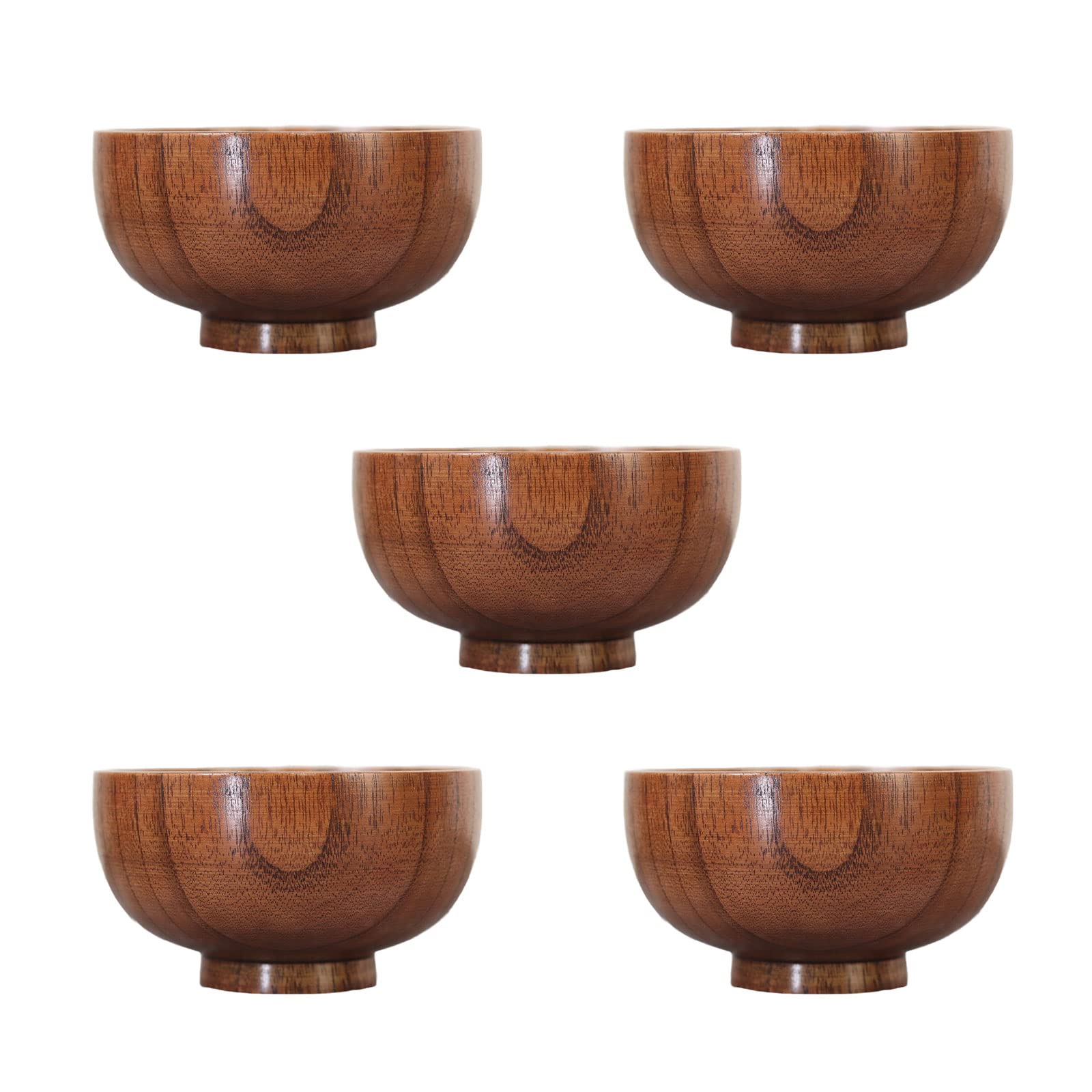 Amazon.co.jp: お椀 汁椀 木のお椀 木製 布袋 汁椀 5客セット : ホーム