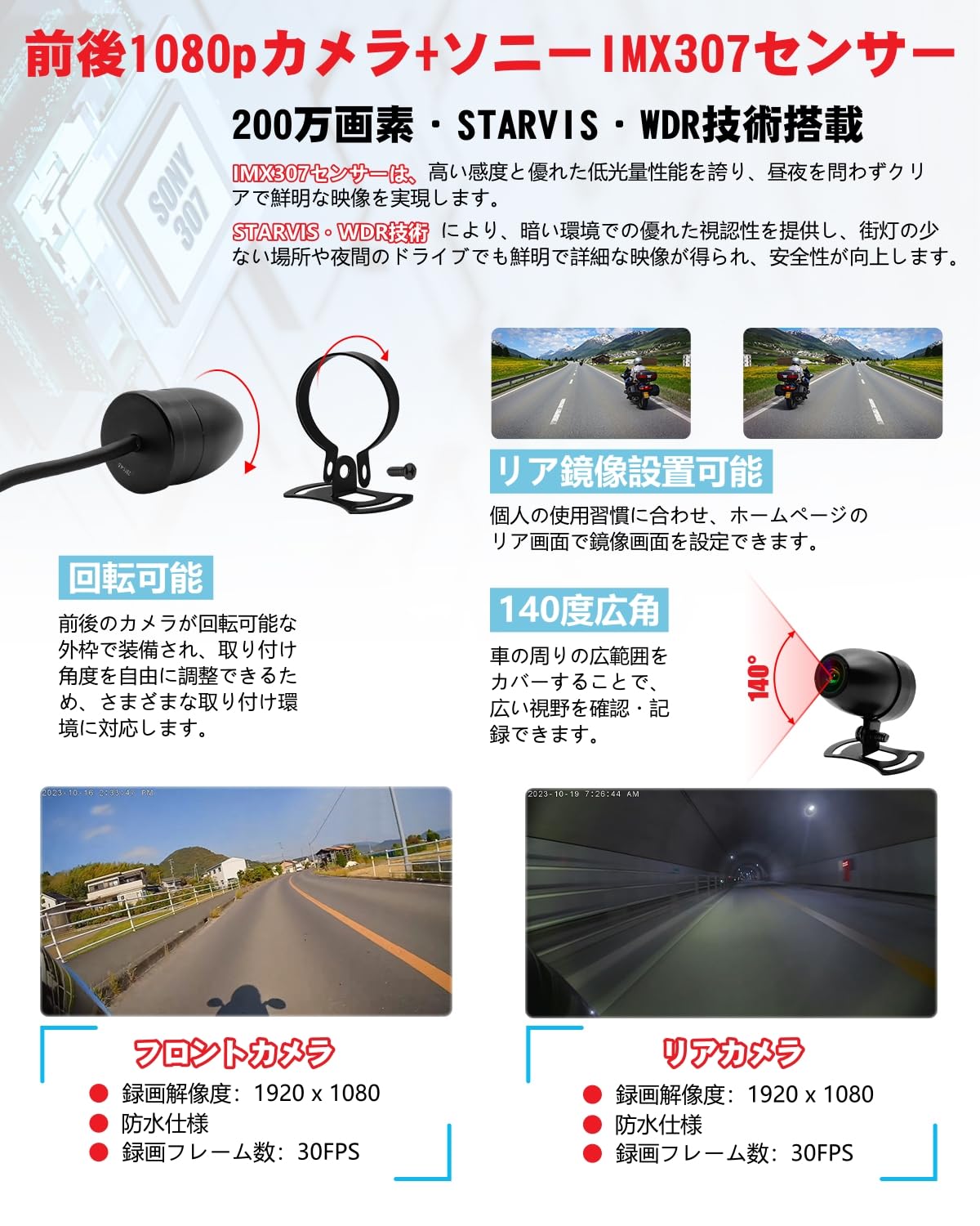 Amazon.co.jp: 【14MM薄型+自動輝度調整】ニコマク NikoMaku バイク