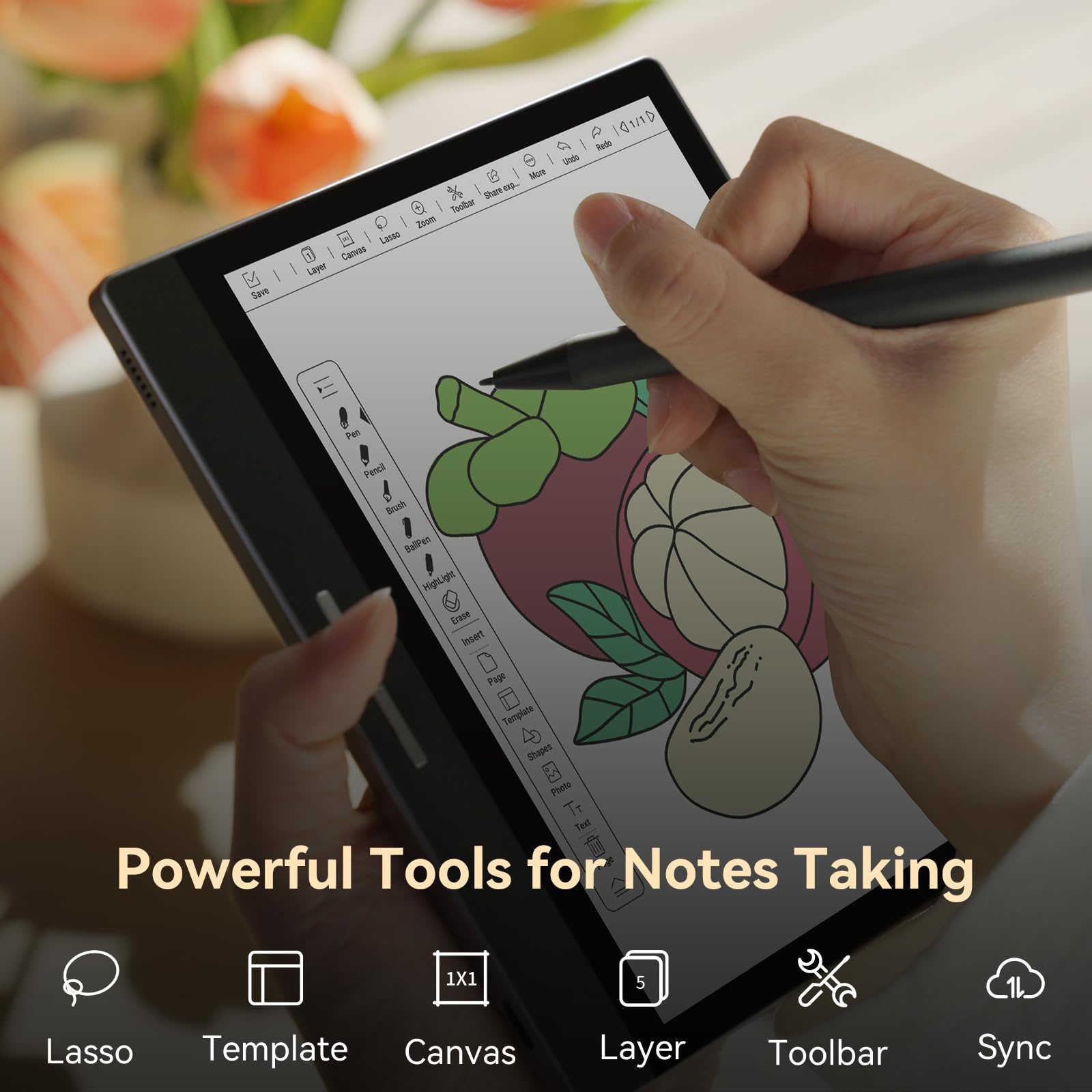 Bigme B751C Leitor de ebook colorido tablet de papel e-ink de 7