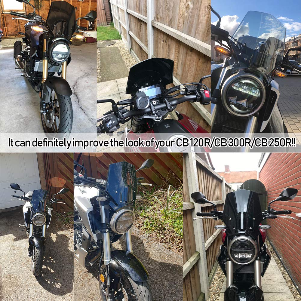 Amazon | オートバイのフロントガラス 風防 ウインドスクリーン