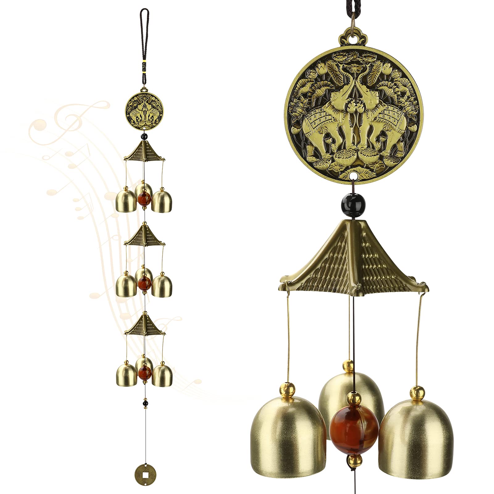 Amazon.co.jp: 風鈴、ヴィンテージ メタル 風鈴 チャイム チャイム