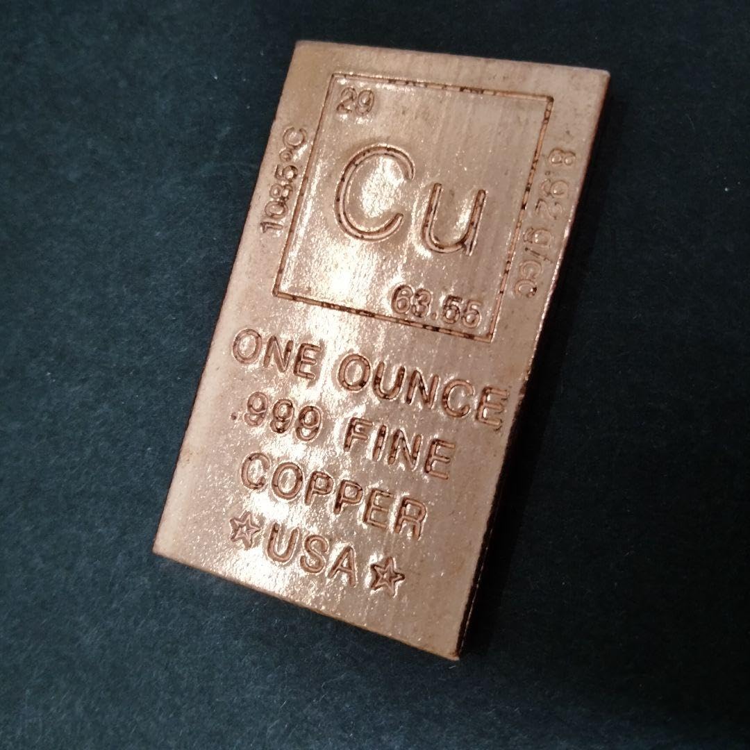 Amazon.co.jp: 純銅インゴット（純度99.9%） 1オンス 銅バー 銅