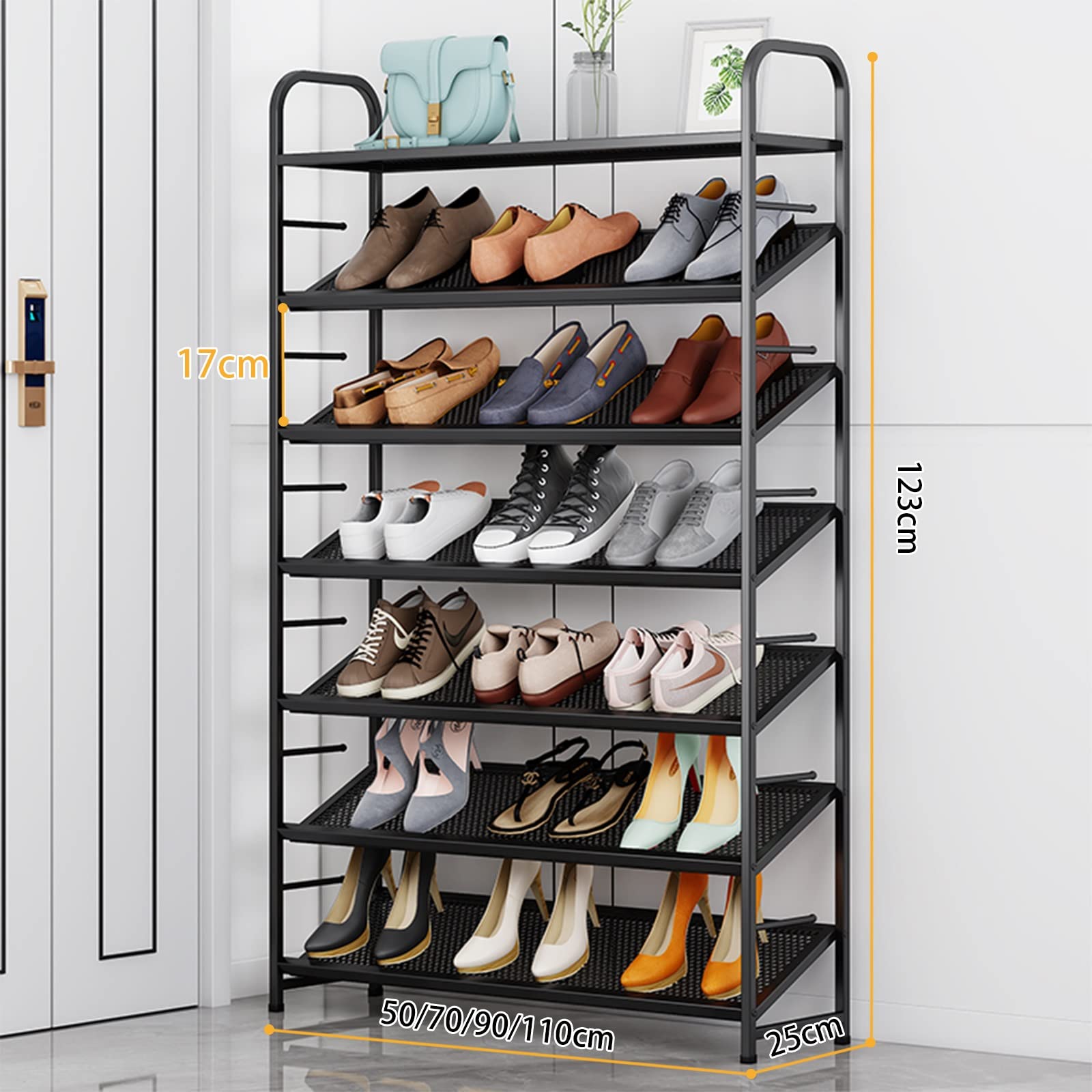 Amazon｜シューズラック 靴箱 スリム 下駄箱 4/5/6/7段 幅50/70/90