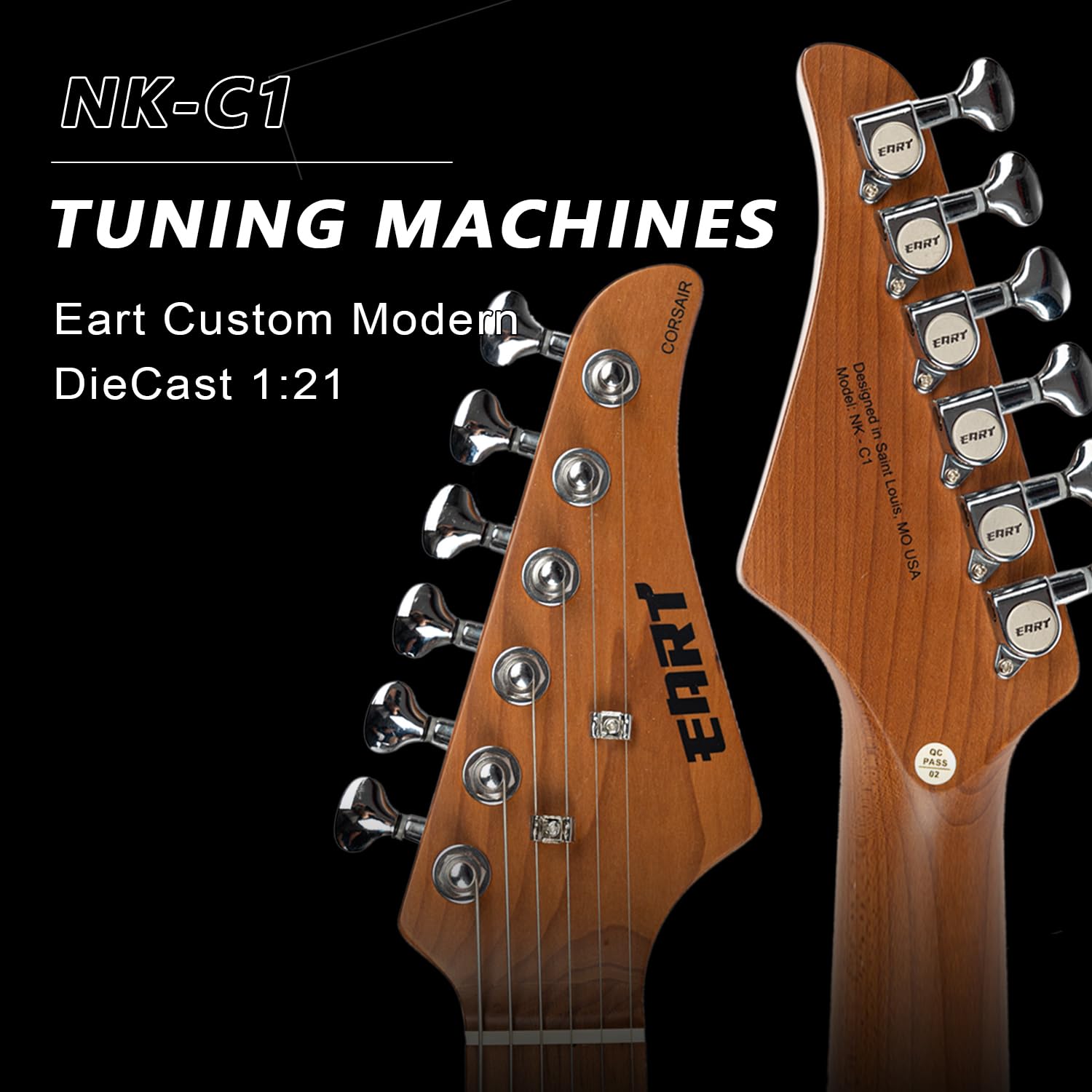 Amazon | EART NK-C1クラシックエレキギターメイプル指板、ステンレス