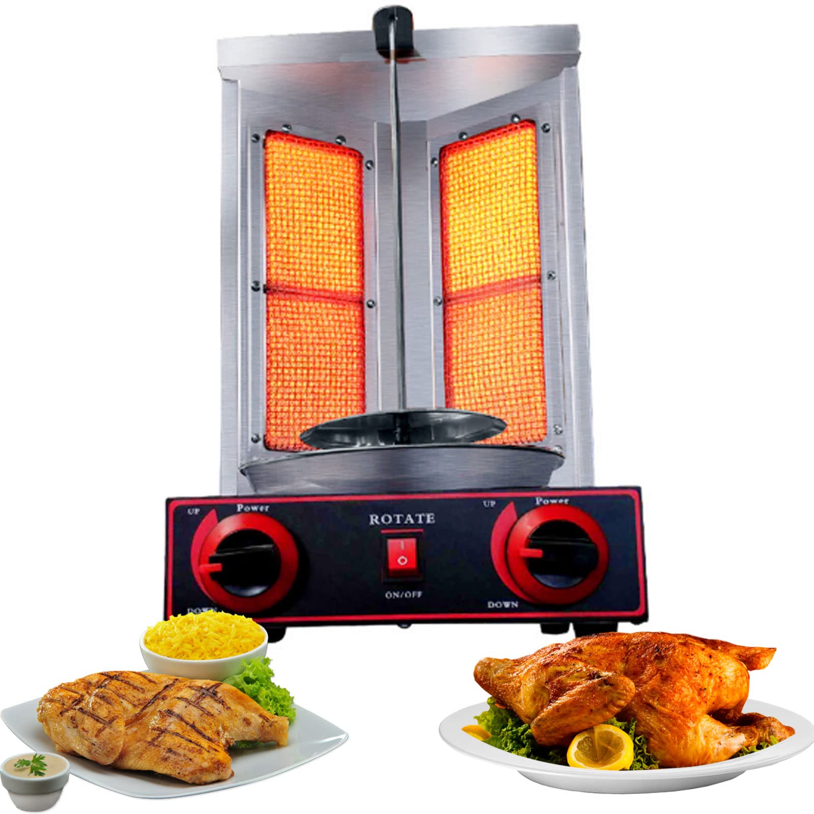 Amazon.co.jp: ケバブ串グリルジャイロチキンケバブマシン、カウンター